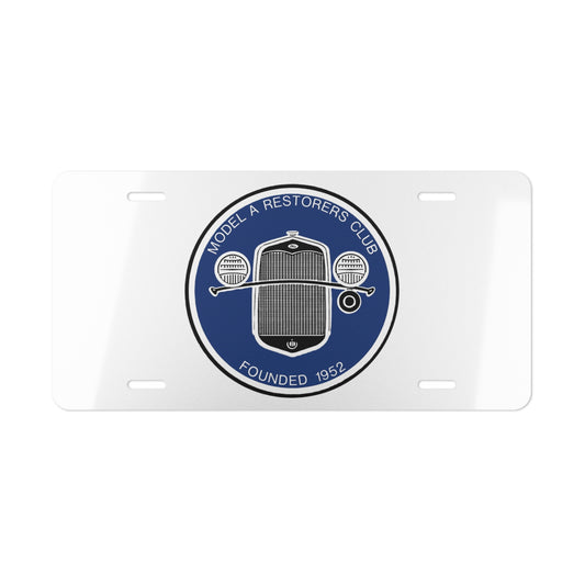 Model A Restorers Club Aluminum Vanity Plate — Founded 1952 Emblem