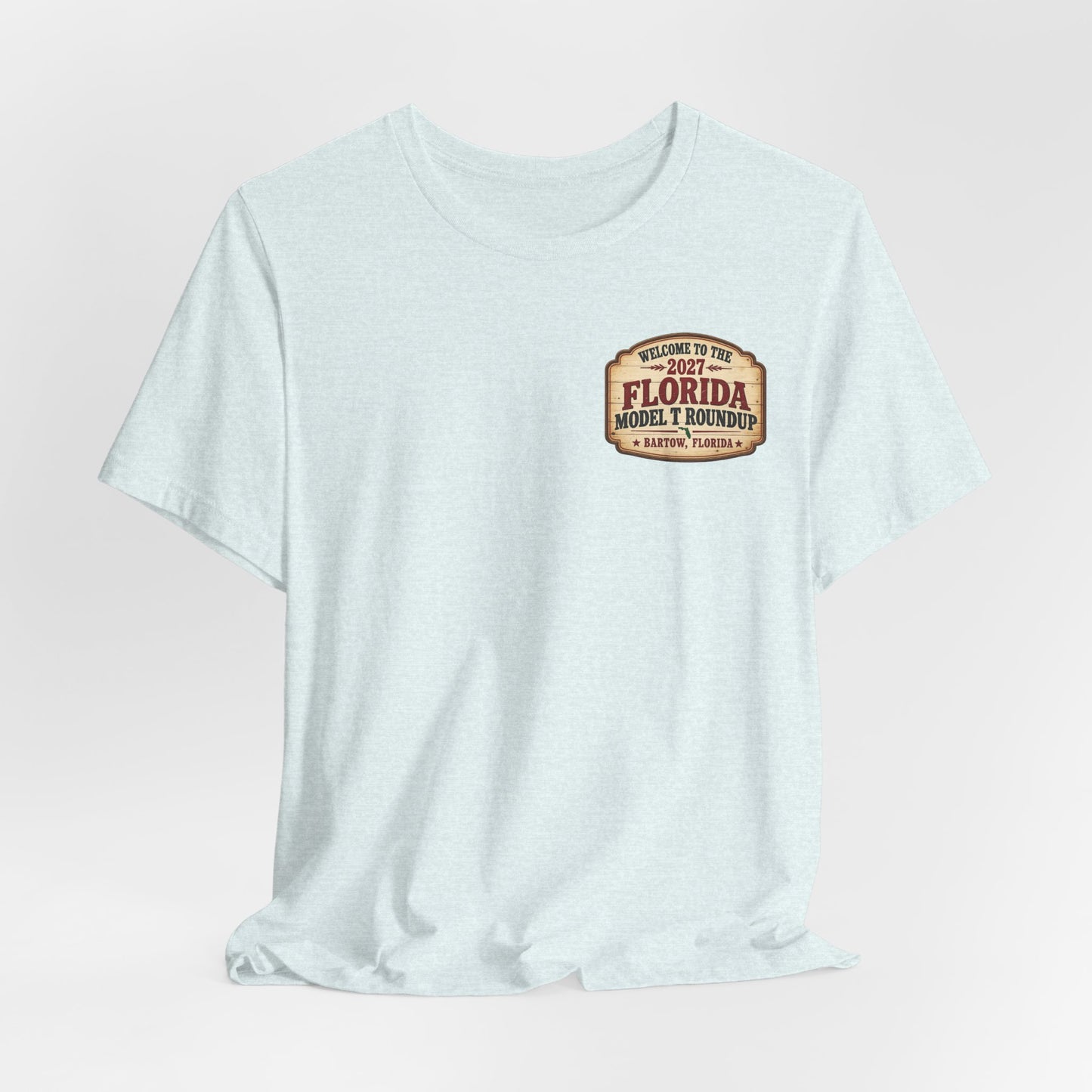 Florida Model T Roundup 2027 Soft-Style T-Shirt - Front and Back Graphics
