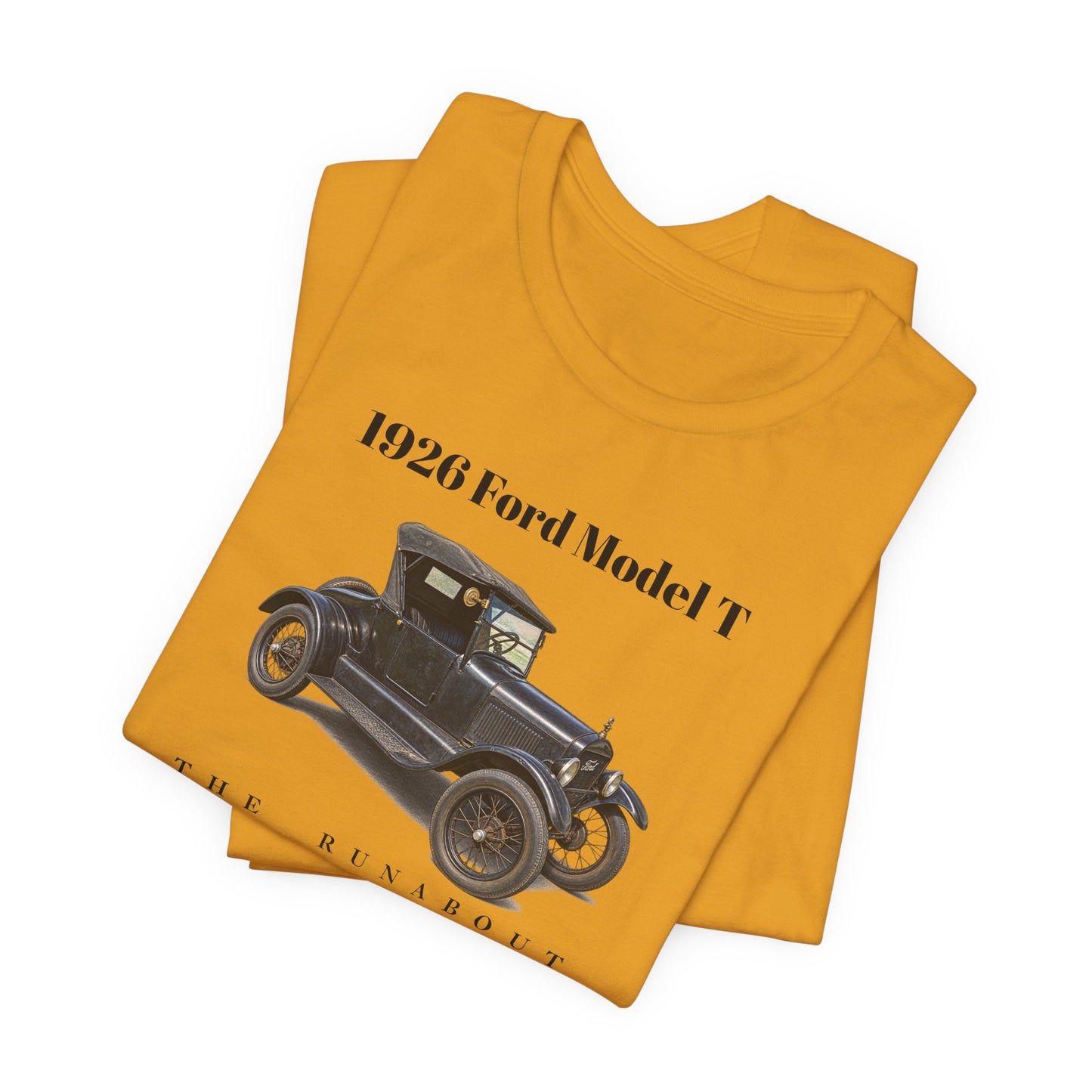1926 Ford Model T Runabout Vintage Car Tee — Unisex Jersey Short Sleeve Tee