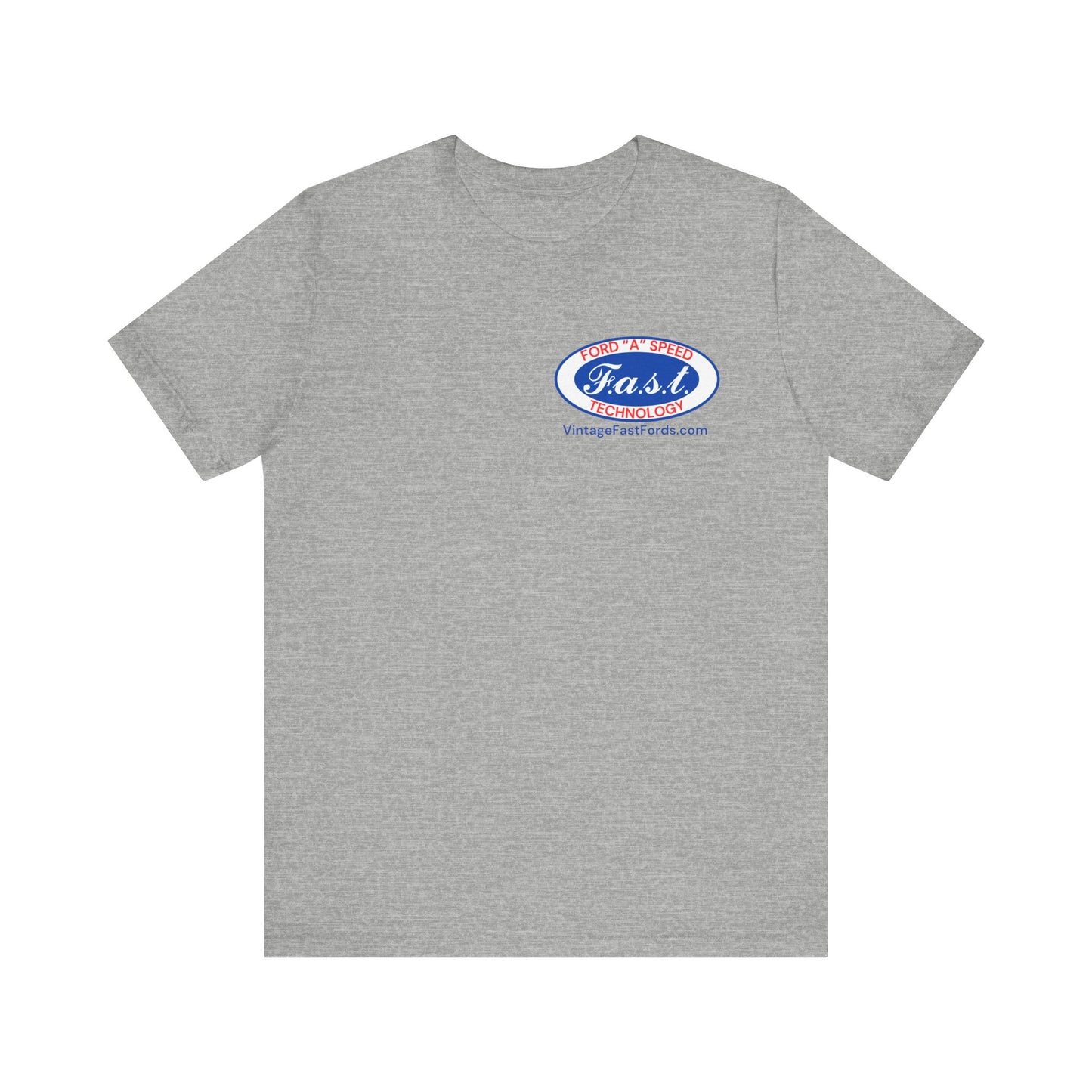 F.a.s.t. Ford "A" Speed Technology (single logo) - Grey Short Sleeve T-Shirt for Casual Style