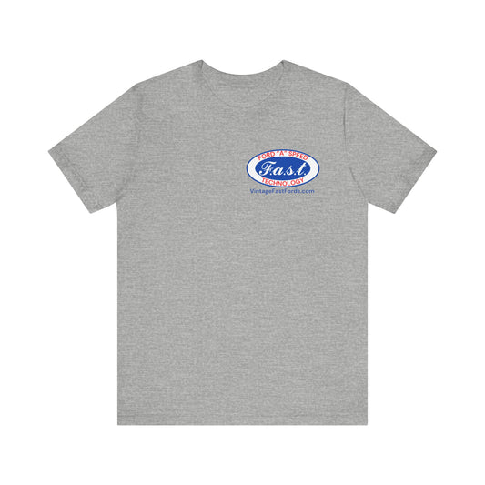 F.a.s.t. Ford "A" Speed Technology (single logo) - Grey Short Sleeve T-Shirt for Casual Style