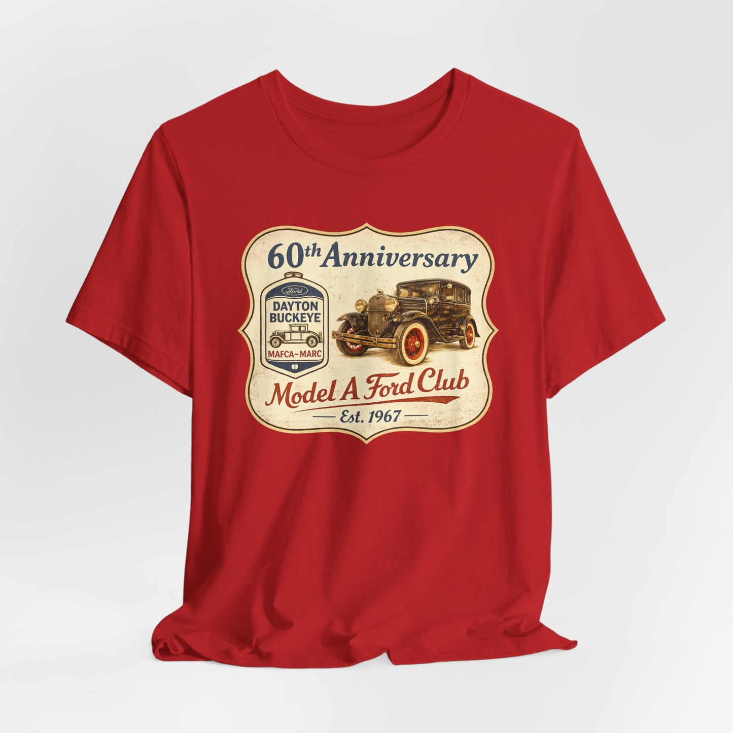 Dayton Buckeye Model A Ford Club 60th Anniversary Tee (CP) - Vintage Classic Car Shirt