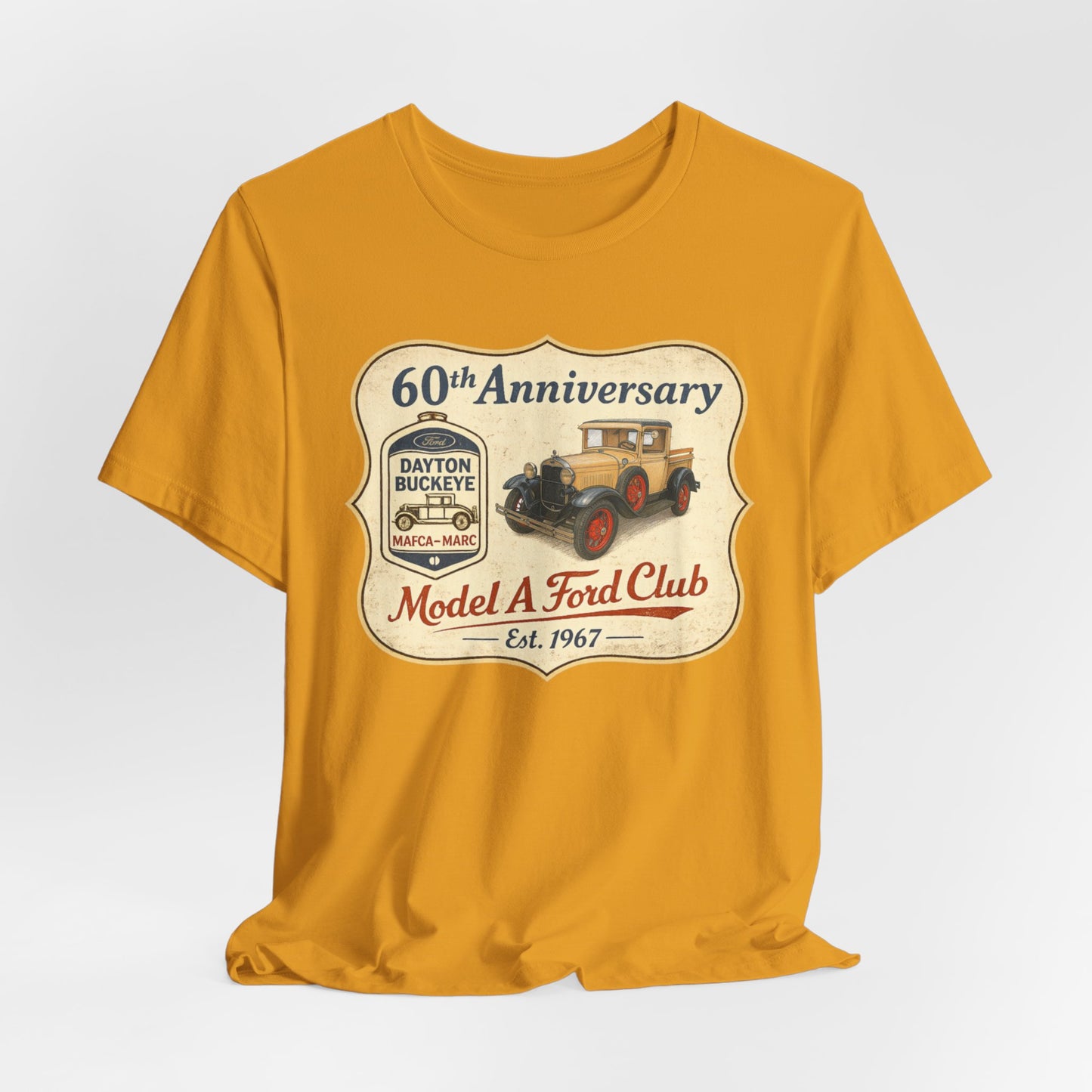 Dayton Buckeye Model A Ford Club 60th Anniversary Tee (DDJ) - Vintage Classic Car Shirt