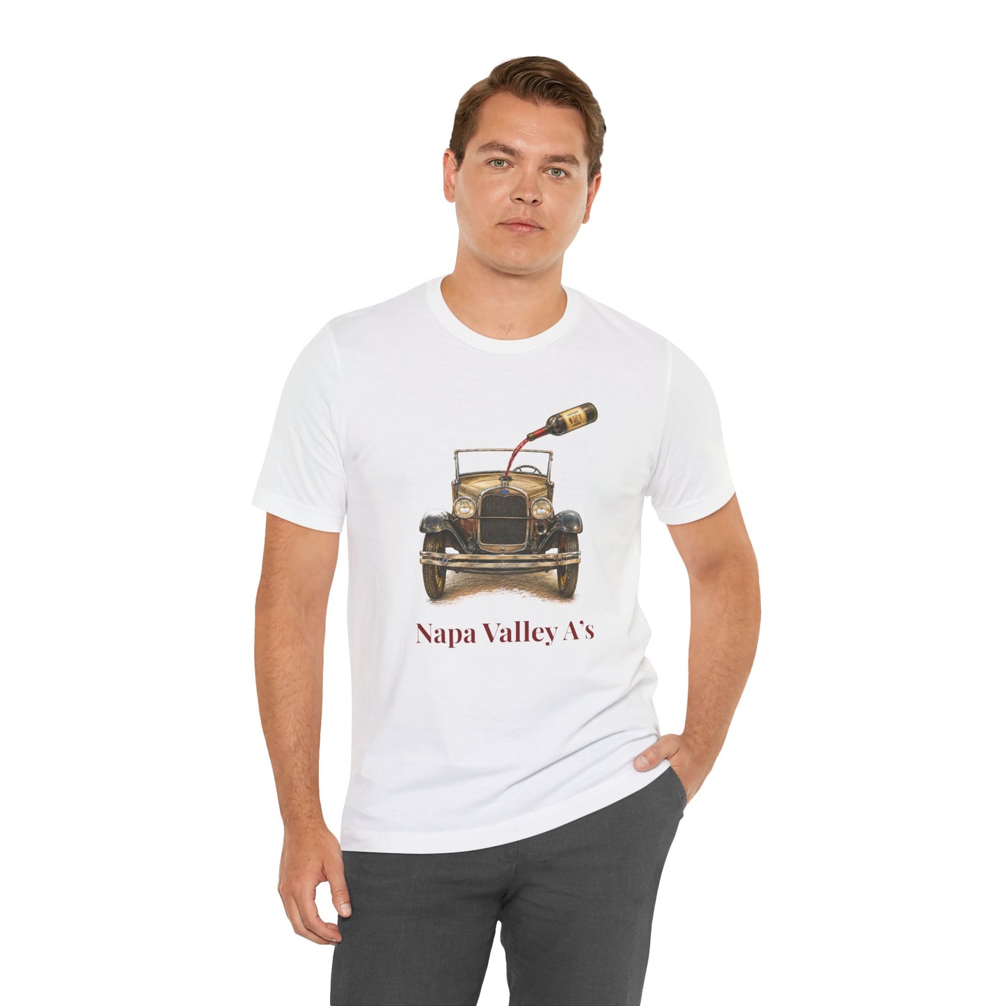 Napa Valley Vintage Car T-Shirt – Wine Pour Graphic Tee