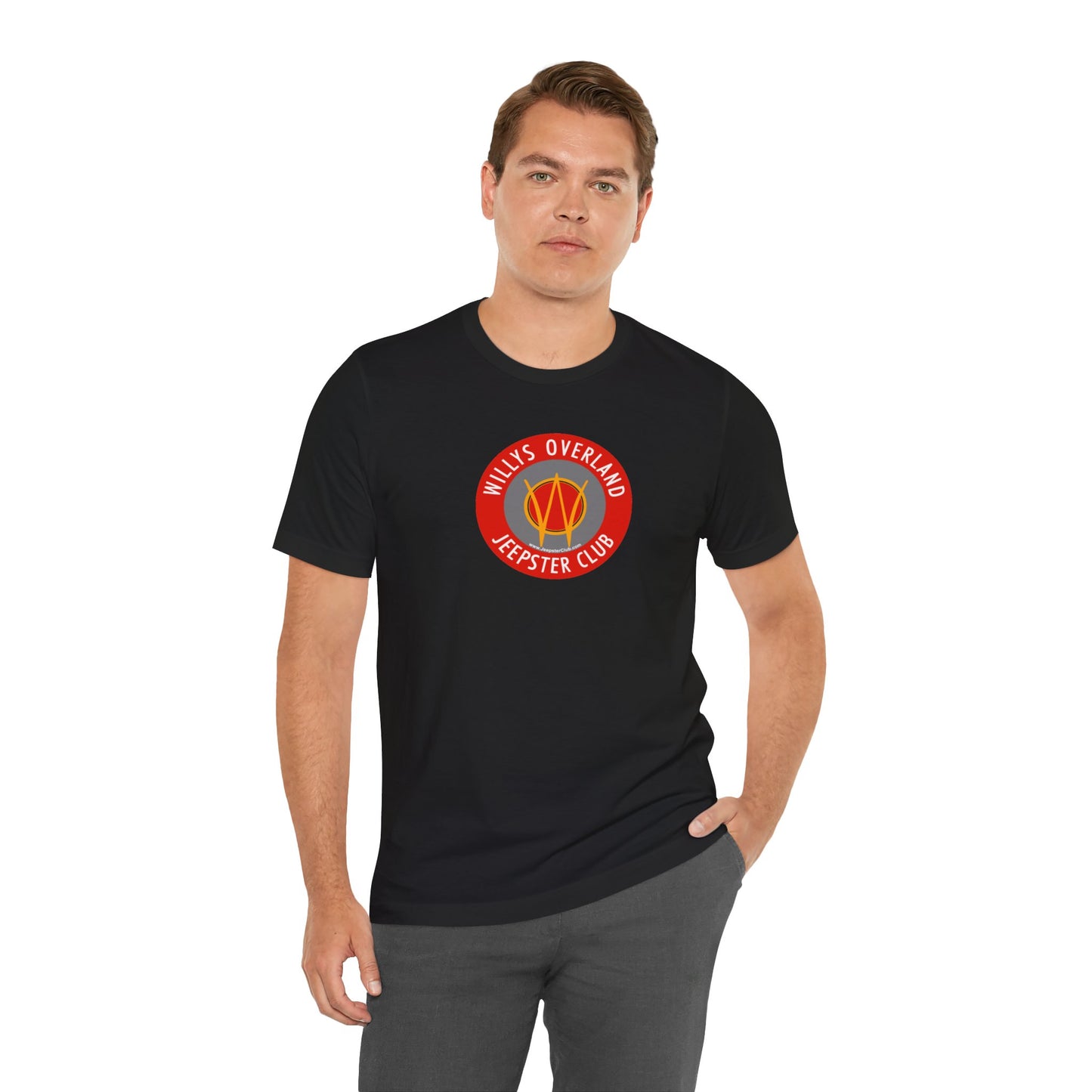 Willys Overland Jeepster Club Graphic Tee - Unisex Jersey Short Sleeve Tee