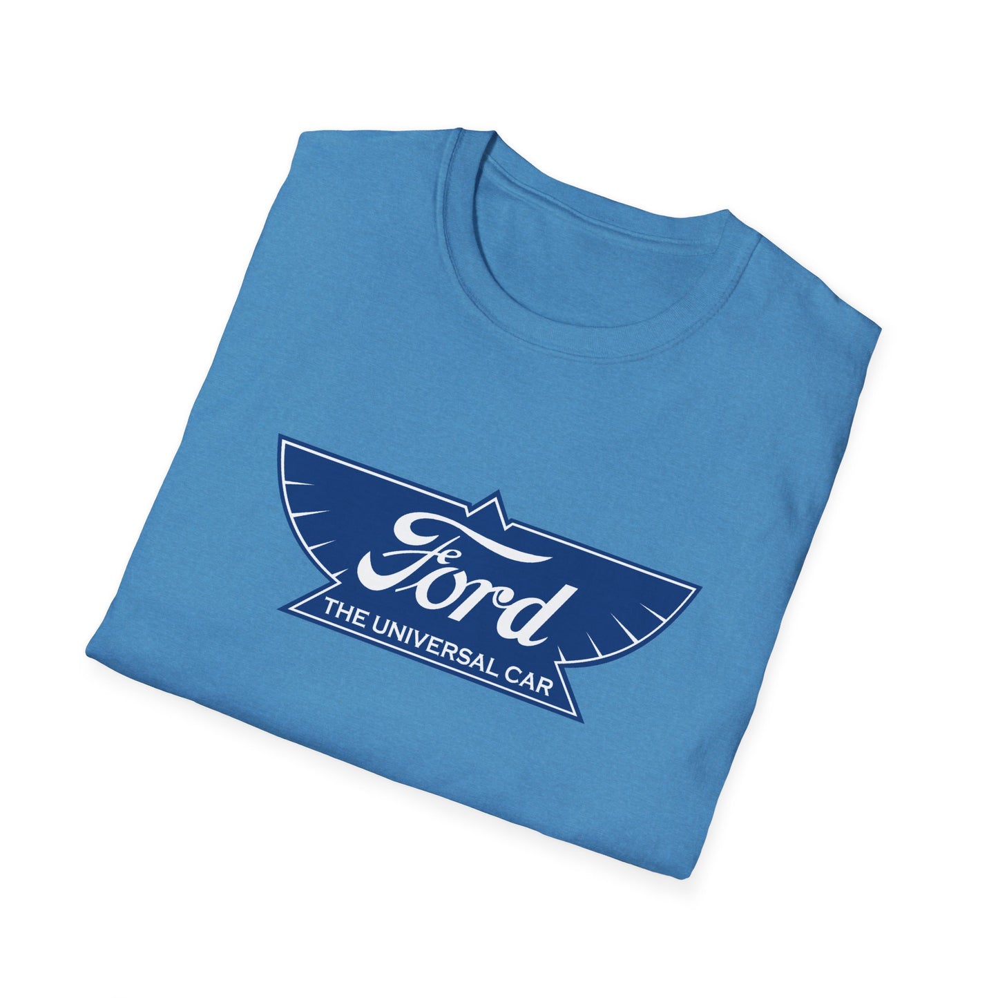 Ford Logo T‑Shirt — Vintage 'The Universal Car' Blue Emblem