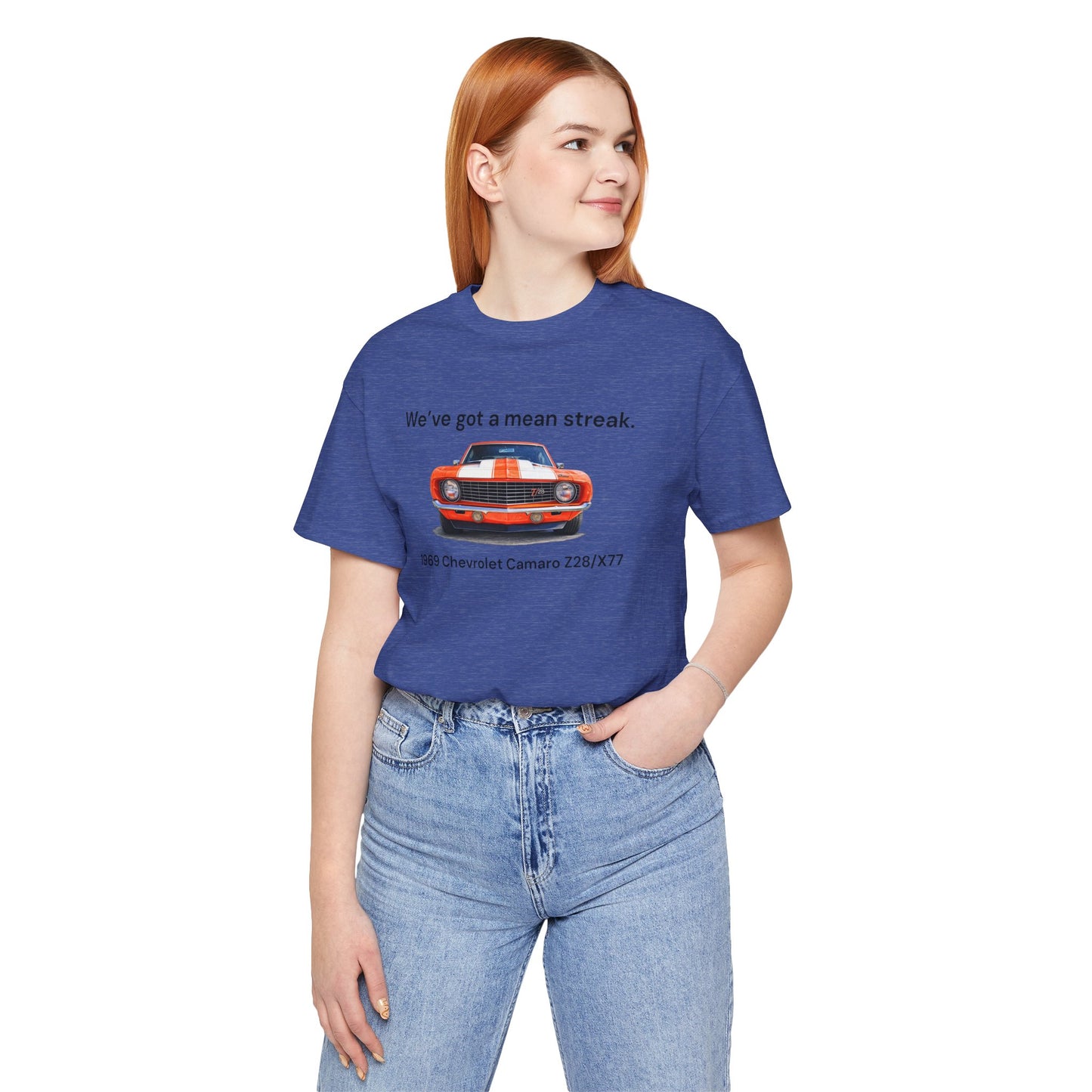 1969 Chevrolet Camaro Z28/X77 T‑Shirt – “We’ve Got a Mean Streak” Classic Muscle Car Tee