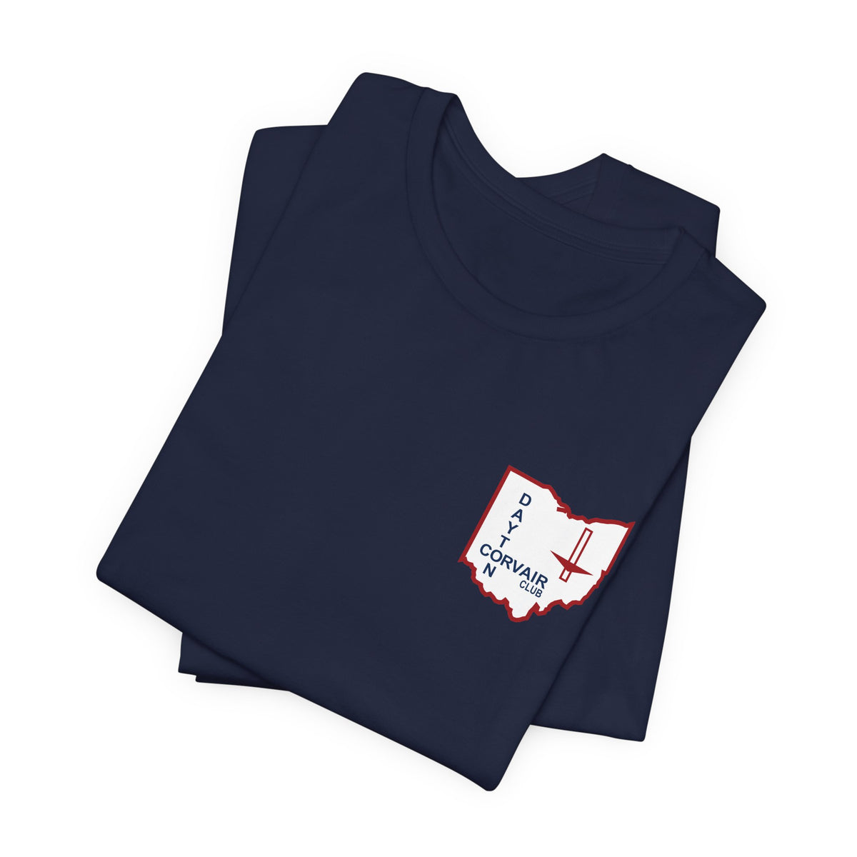 Dayton Corvair Club Unisex Jersey Short Sleeve Tee - Small Front Logo