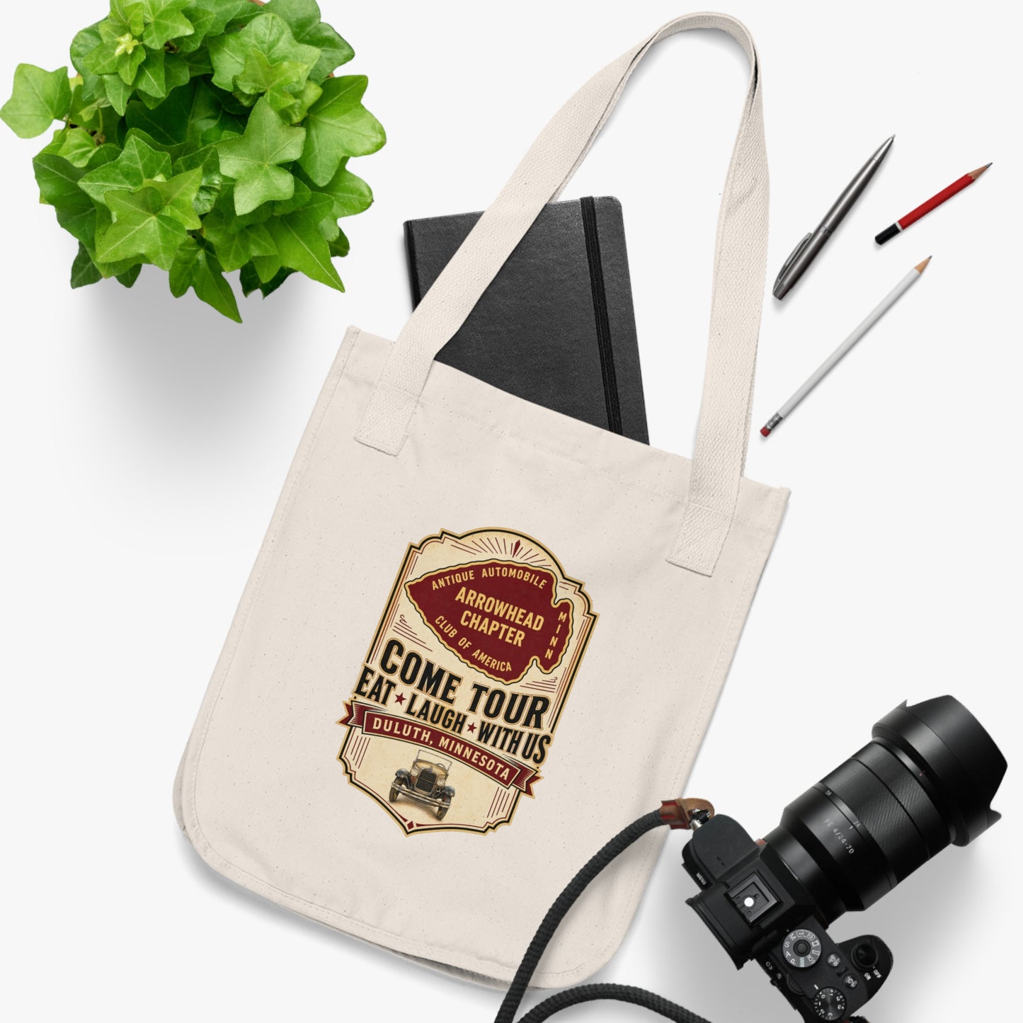 Arrowhead Chapter Antique Automobile Tote Bag — Graphic and Logos Canvas Tote