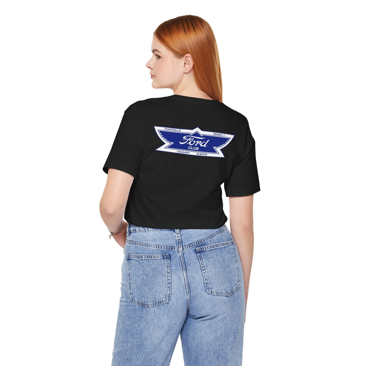 Foothills Model T Club Unisex Soft Tee - Front and Back Logos