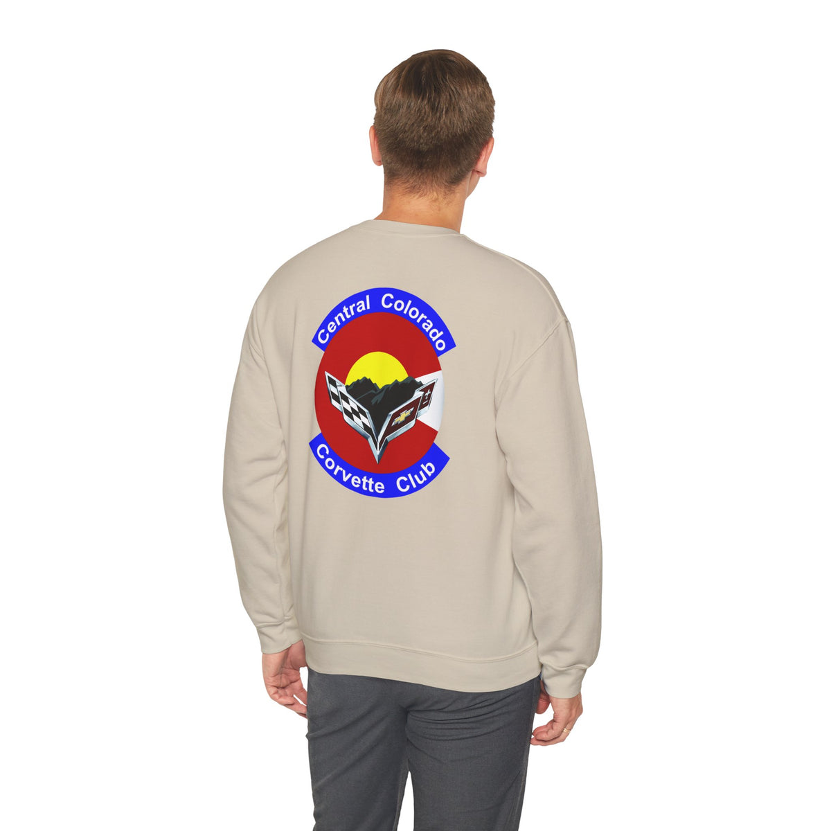 Central Colorado Corvette Club Screen Printed Sweatshirt – Unisex Heavy Blend™ Crewneck Sweatshirt