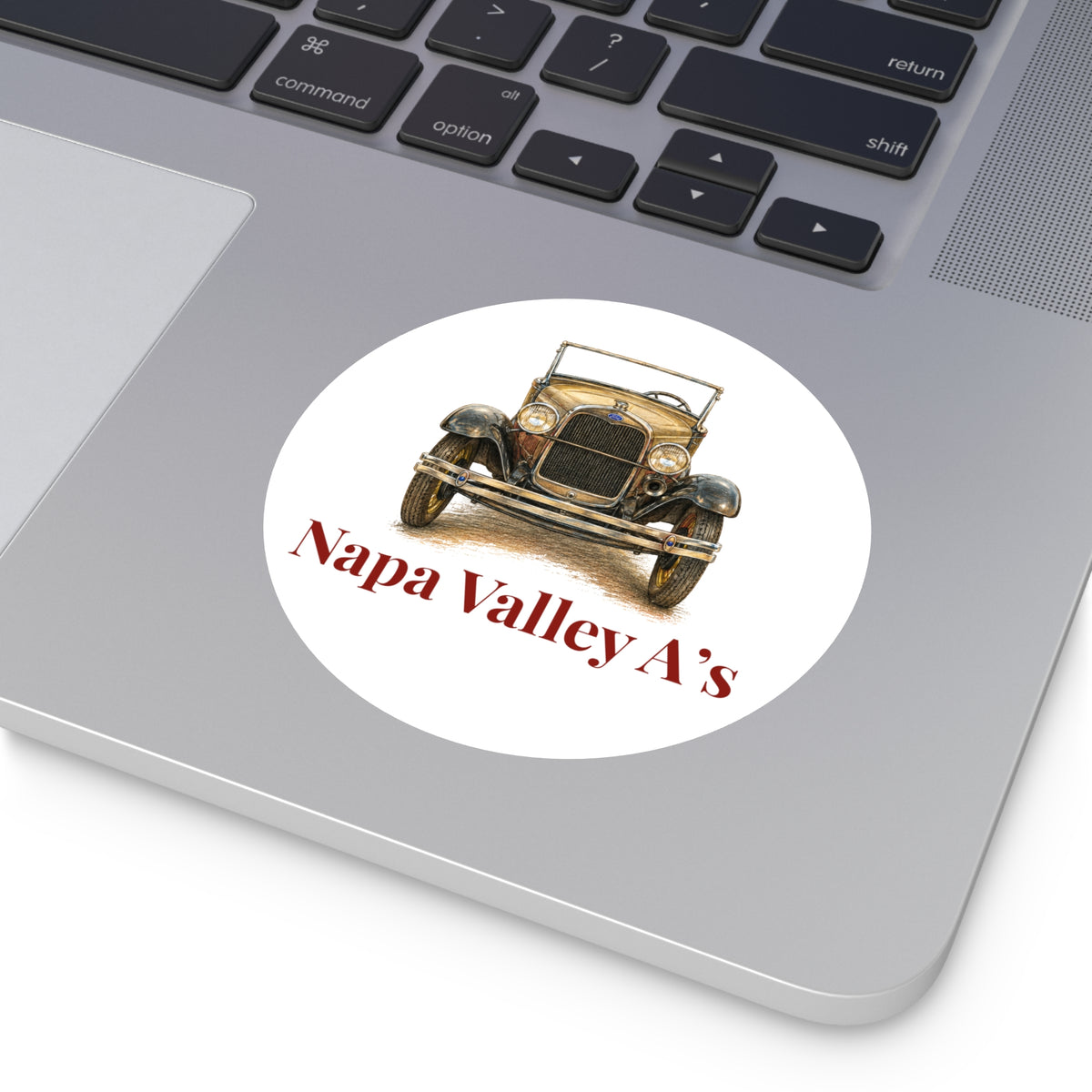 Napa Valley A's Round Vinyl Sticker — Great for Windshields!