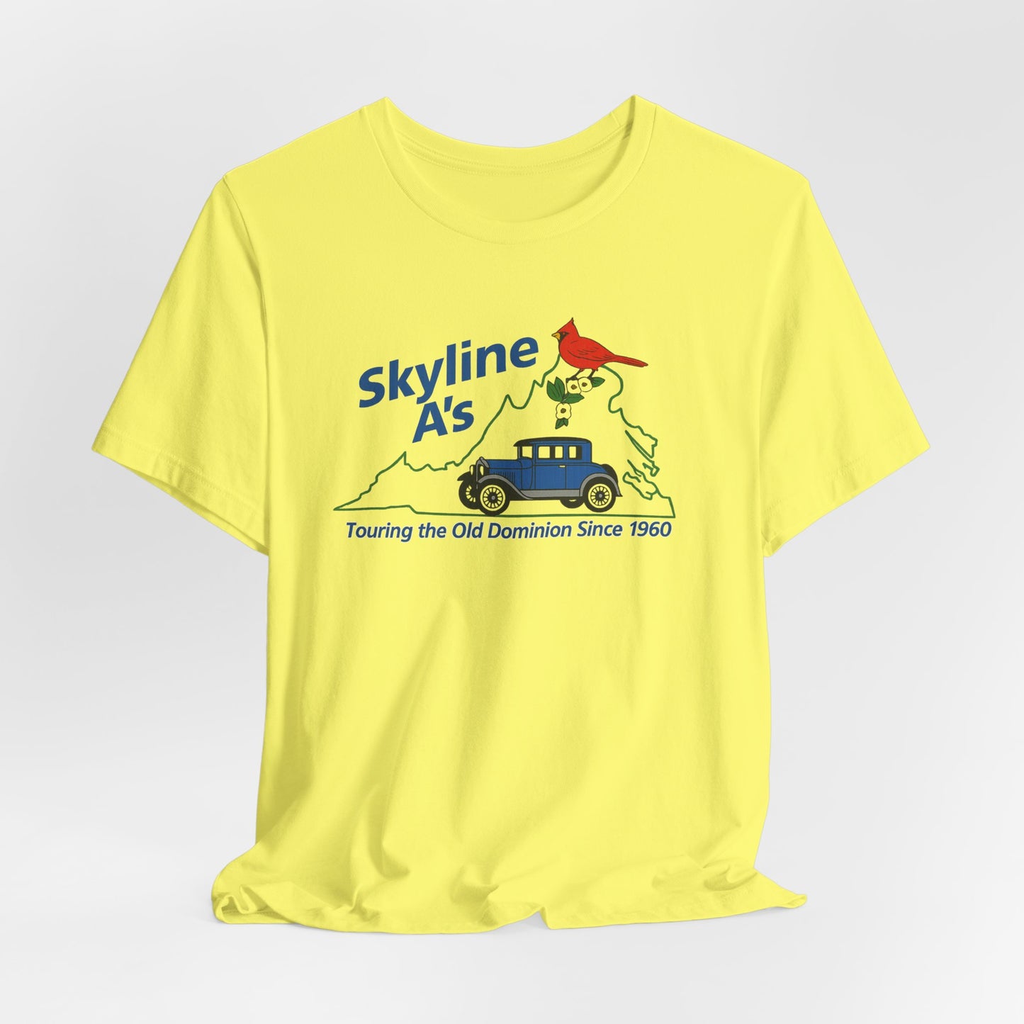 Skyline A's Virginia T‑Shirt — "Touring the Old Dominion Since 1960"