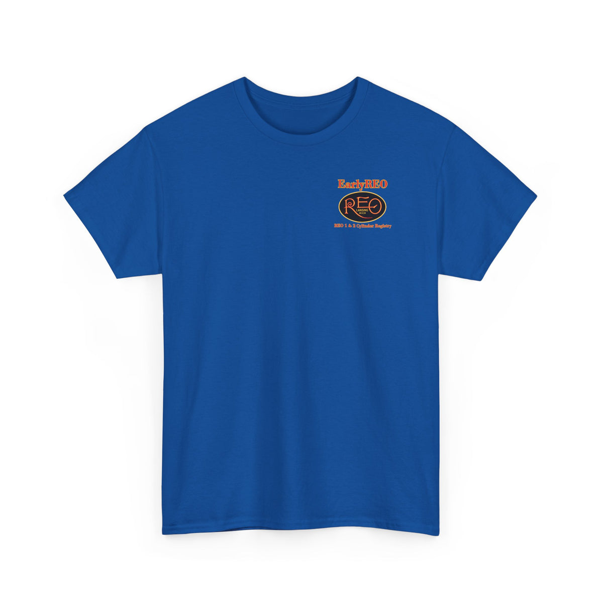 EarlyREO and REO 1 & 2 Cylinder Registry Logo Tee — Chest and Back Logos