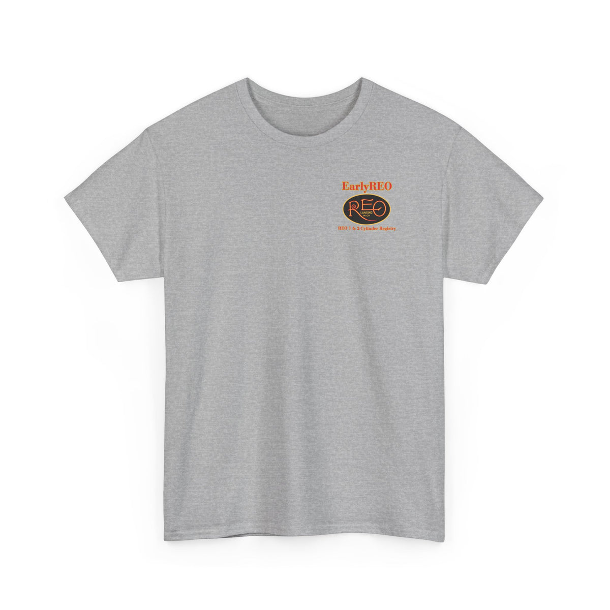 EarlyREO and REO 1 & 2 Cylinder Registry Logo Tee — Chest and Back Logos