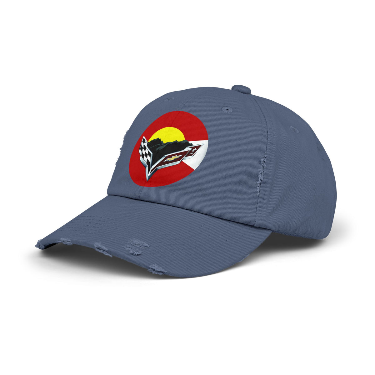 Central Colorado Corvette Club Distressed Cap — Direct to Film Printed