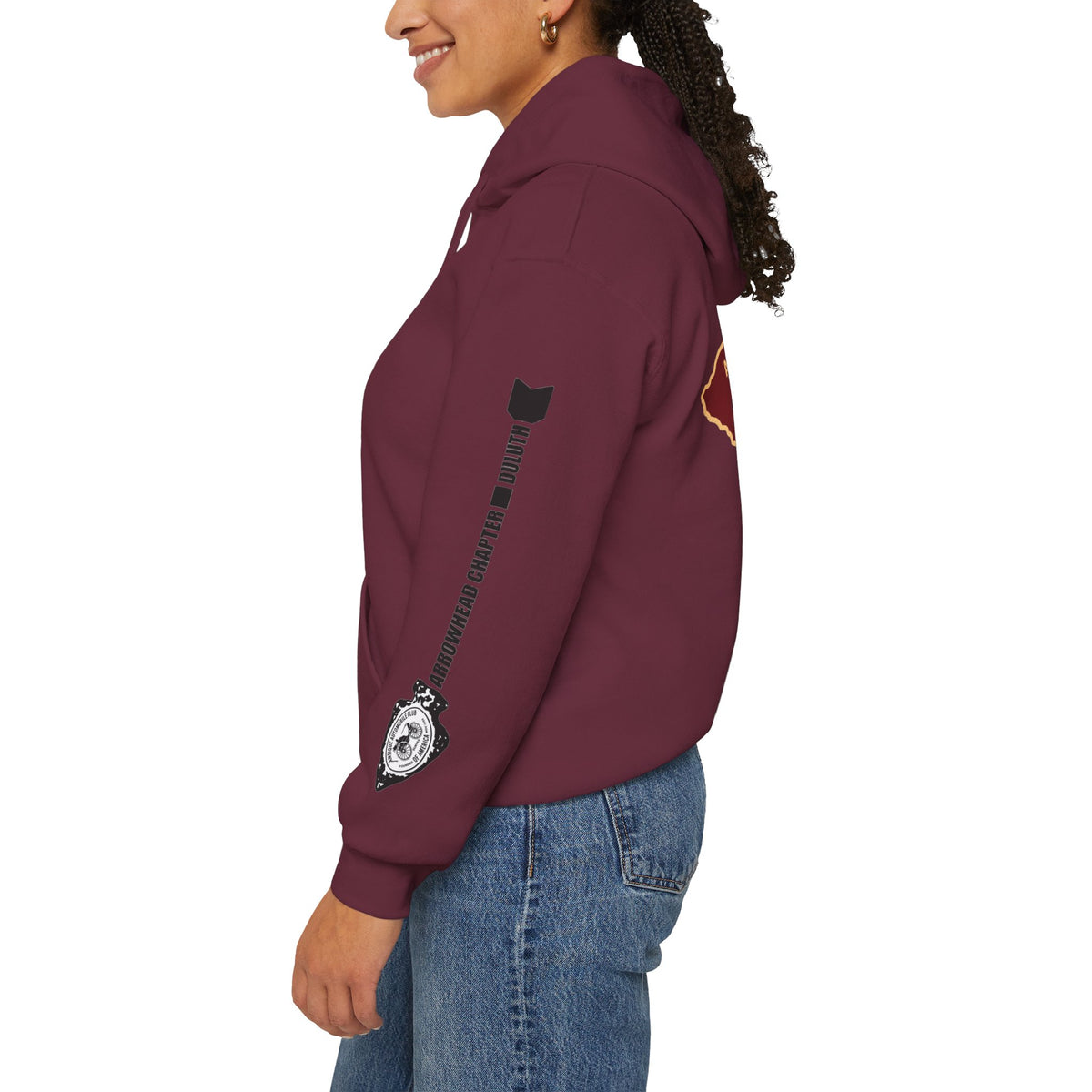 Arrowhead Chapter AACA Hoodie — "I'd Rather be Under the Hood" plus Sleeve and Back Images
