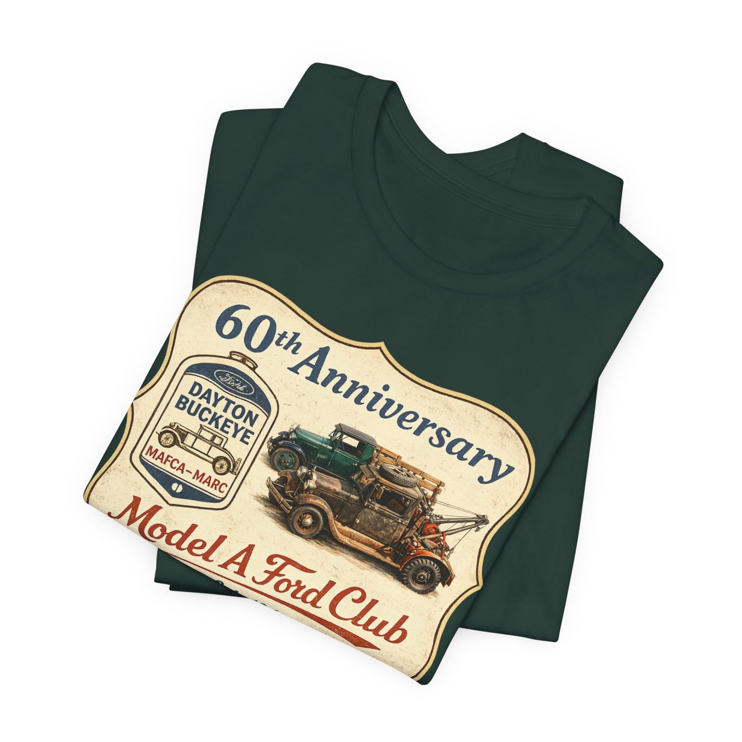 Dayton Buckeye Model A Ford Club 60th Anniversary Tee (JA) - Vintage Classic Truck Shirt