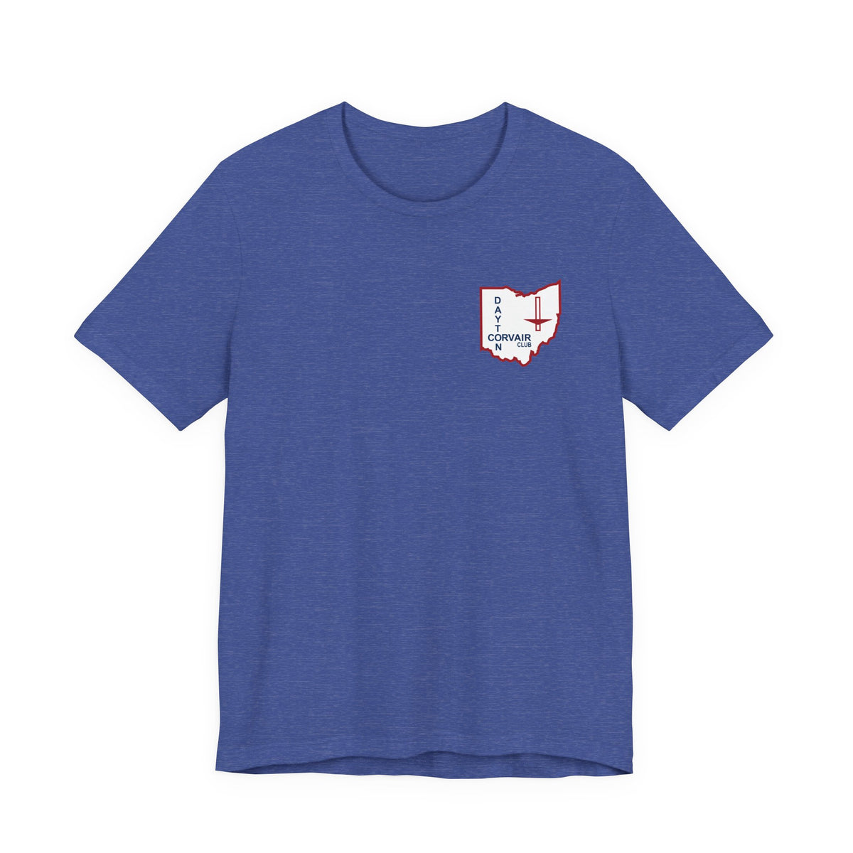 Dayton Corvair Club T-Shirt Unisex Jersey Short Sleeve Tee - Front and Back Logos