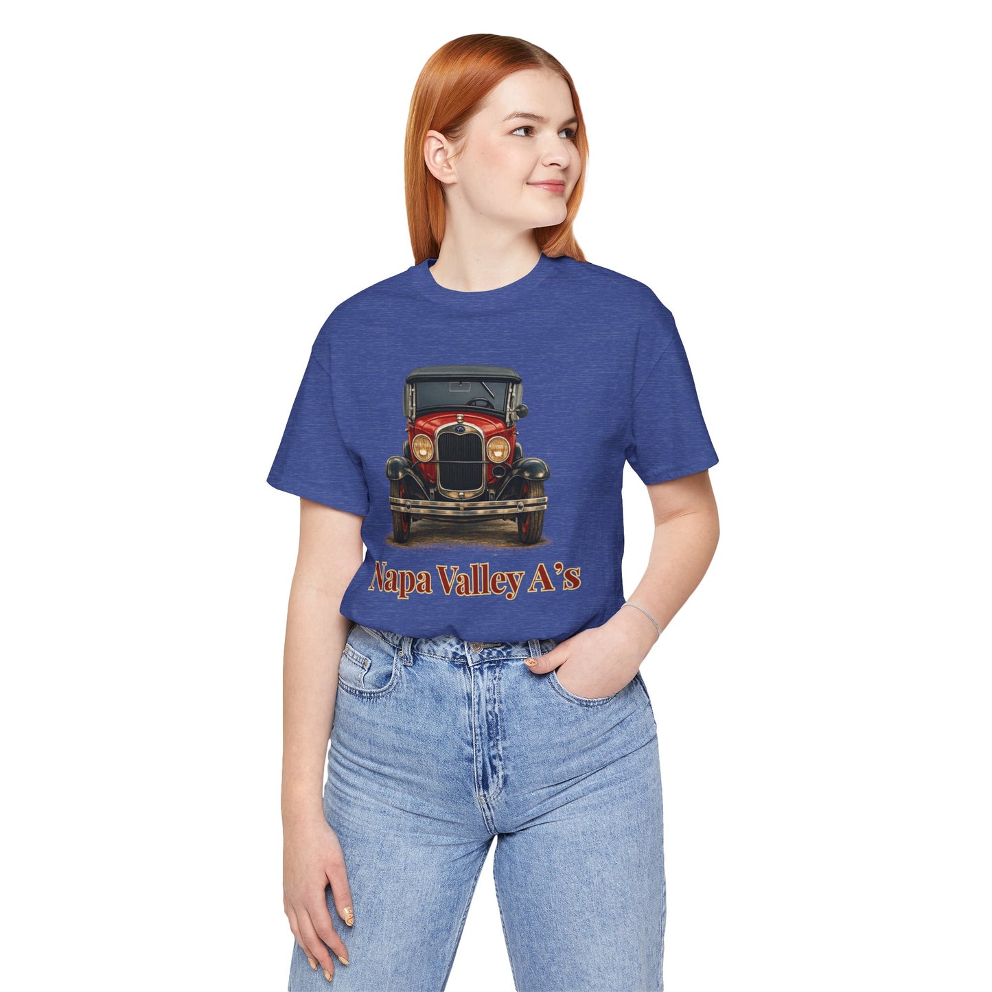 Napa Valley A's Red Vintage Car T-Shirt — Napa Valley A's Classic Automobile Tee