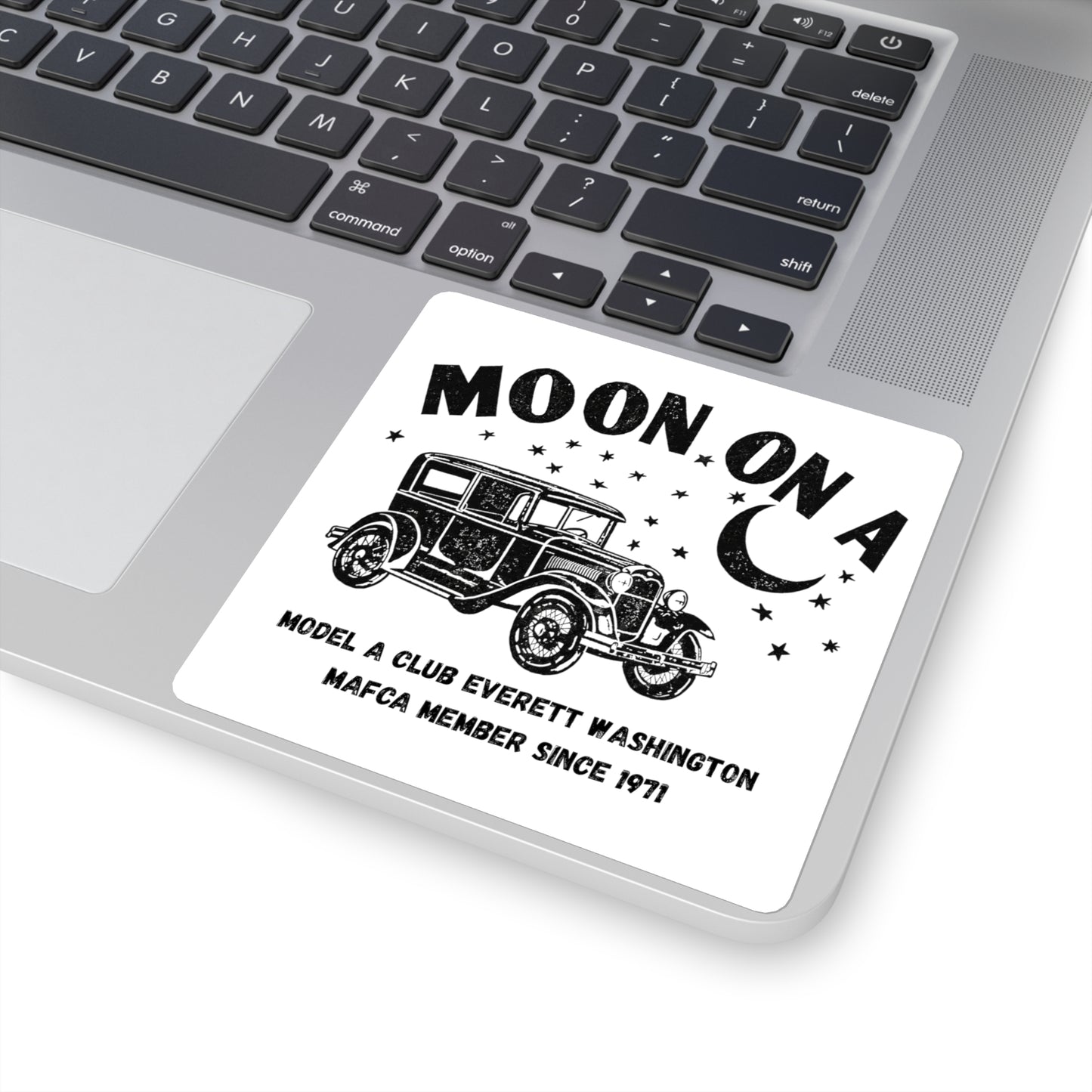 Moon On A Sticker — "Moon On A" Retro Automotive Decal