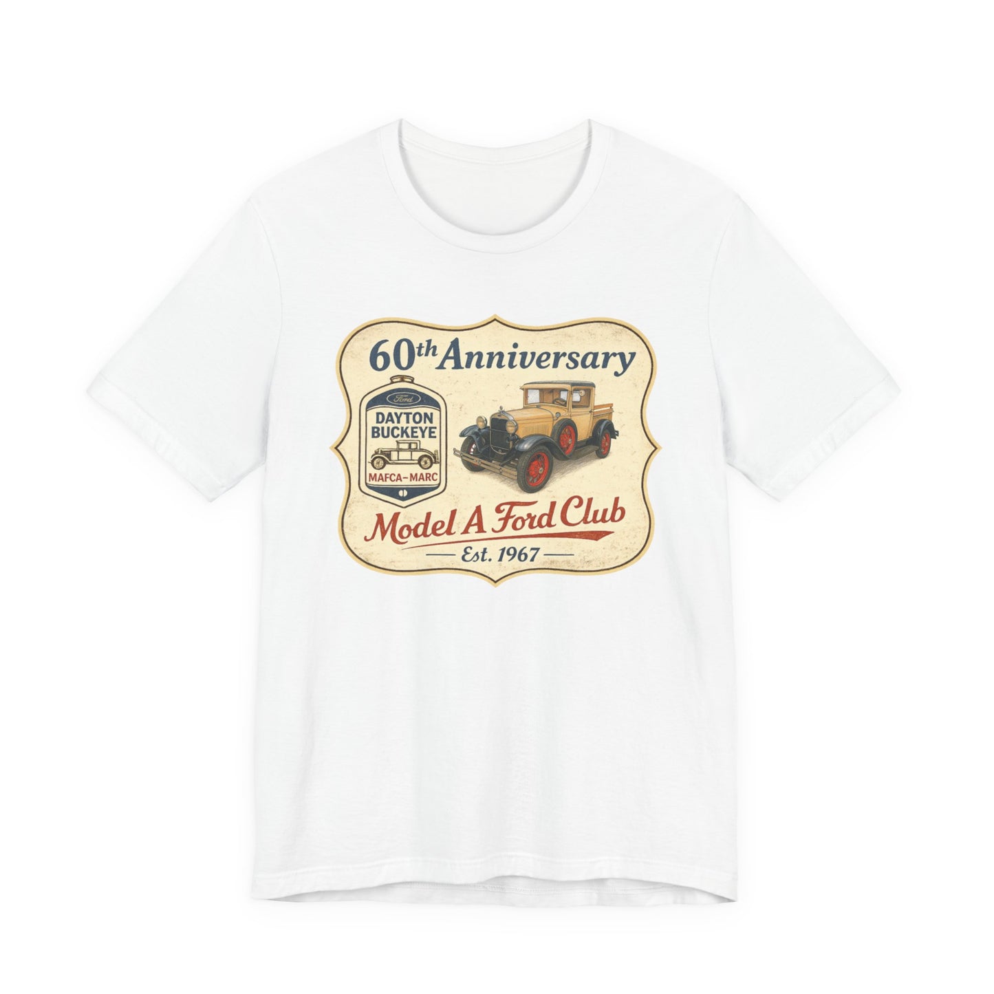 Dayton Buckeye Model A Ford Club 60th Anniversary Tee (DDJ) - Vintage Classic Car Shirt