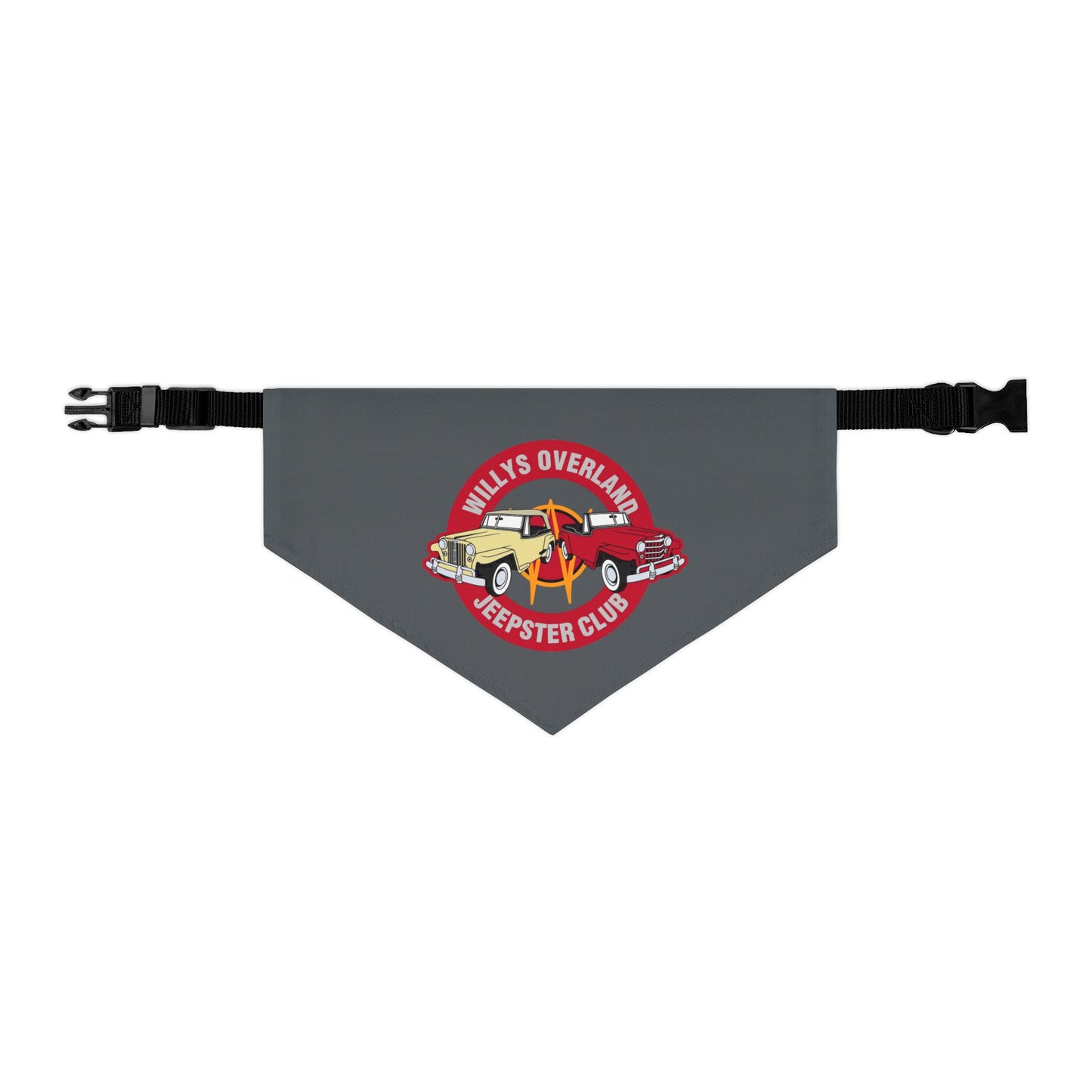 Willys Overland Jeepster Club Pet Bandana Collar — Vintage Jeep Dog Scarf