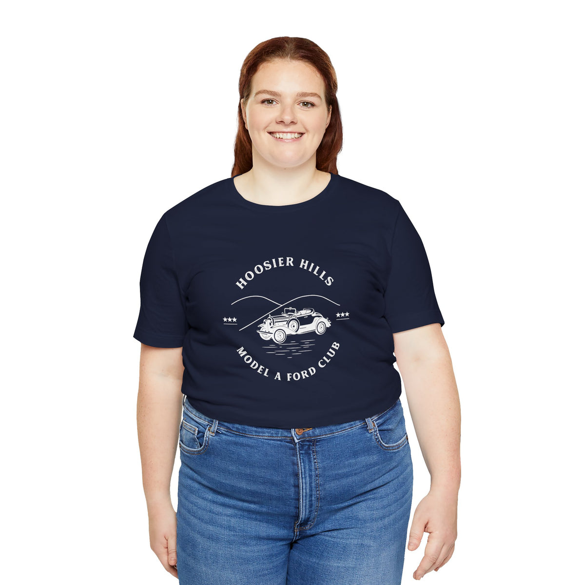Hoosier Hills Model A Ford Club Unisex Jersey Short Sleeve Tee