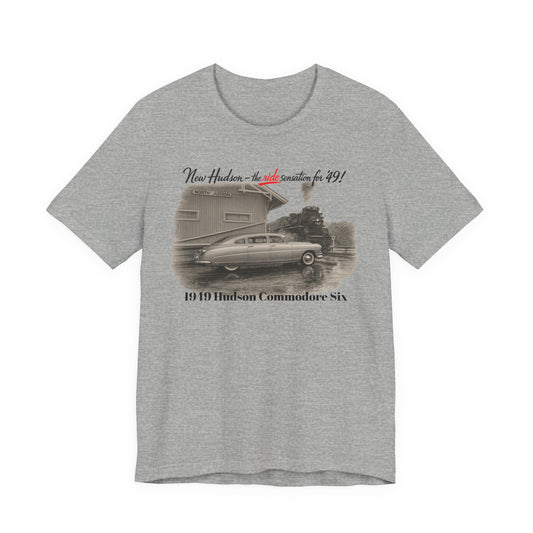 1949 Hudson Commodore Six Vintage Car T‑Shirt — Classic Retro Automotive Tee (Rick C)