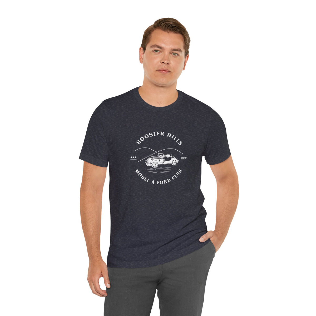Hoosier Hills Model A Ford Club Unisex Jersey Short Sleeve Tee