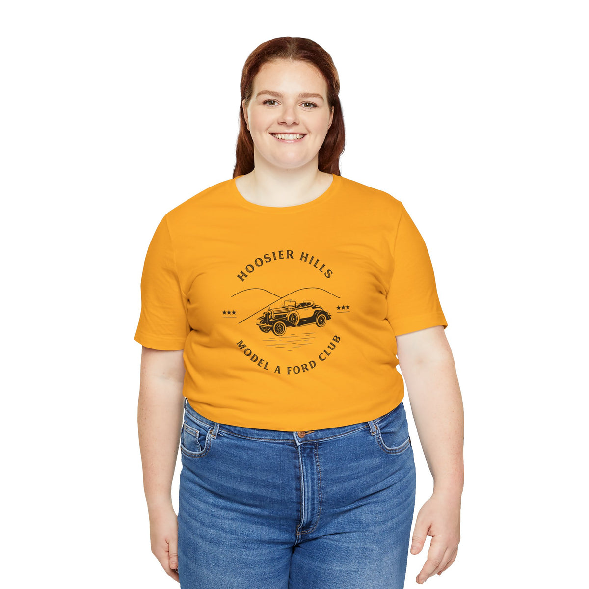 Hoosier Hills Model A Ford Club Unisex Jersey Short Sleeve Tee