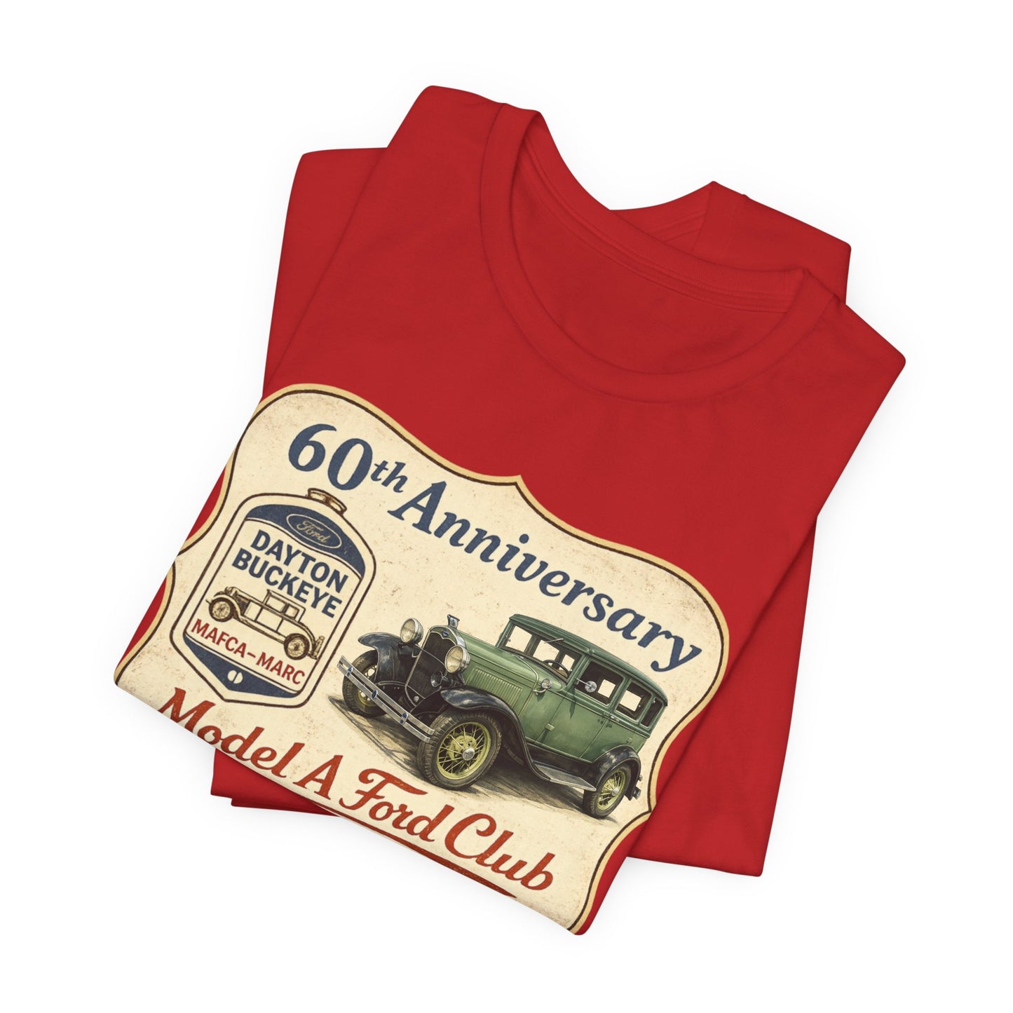 Dayton Buckeye Model A Ford Club 60th Anniversary Tee (SSG) - Vintage Classic Car Shirt