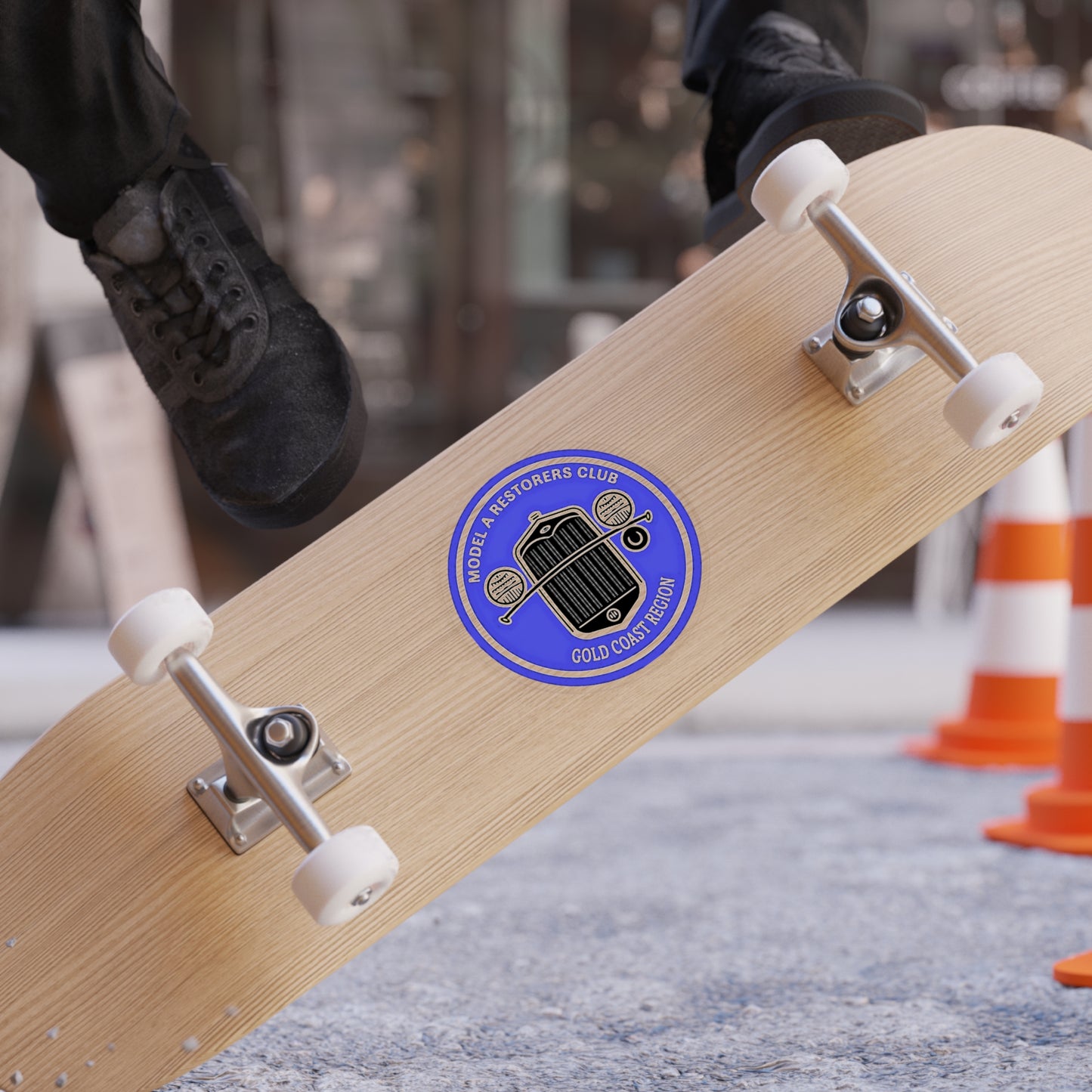 Gold Coast Region Model A Restorers Club Round Sticker — (Transparent Outdoor)