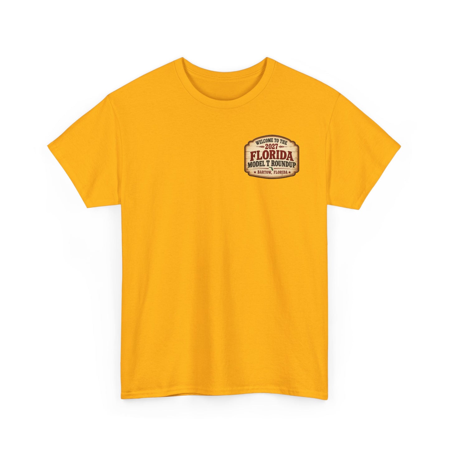 Florida Model T Roundup 2027 T-Shirt - Unisex Heavy Cotton Tee