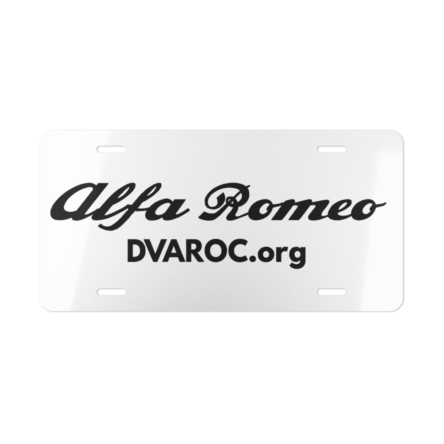 Alfa Romeo Vanity Plate — DVAROC.org License Plate
