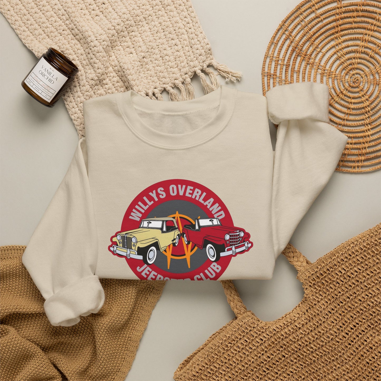Willys Overland Jeepster Club Sweatshirt - Unisex Heavy Blend™ Crewneck Sweatshirt