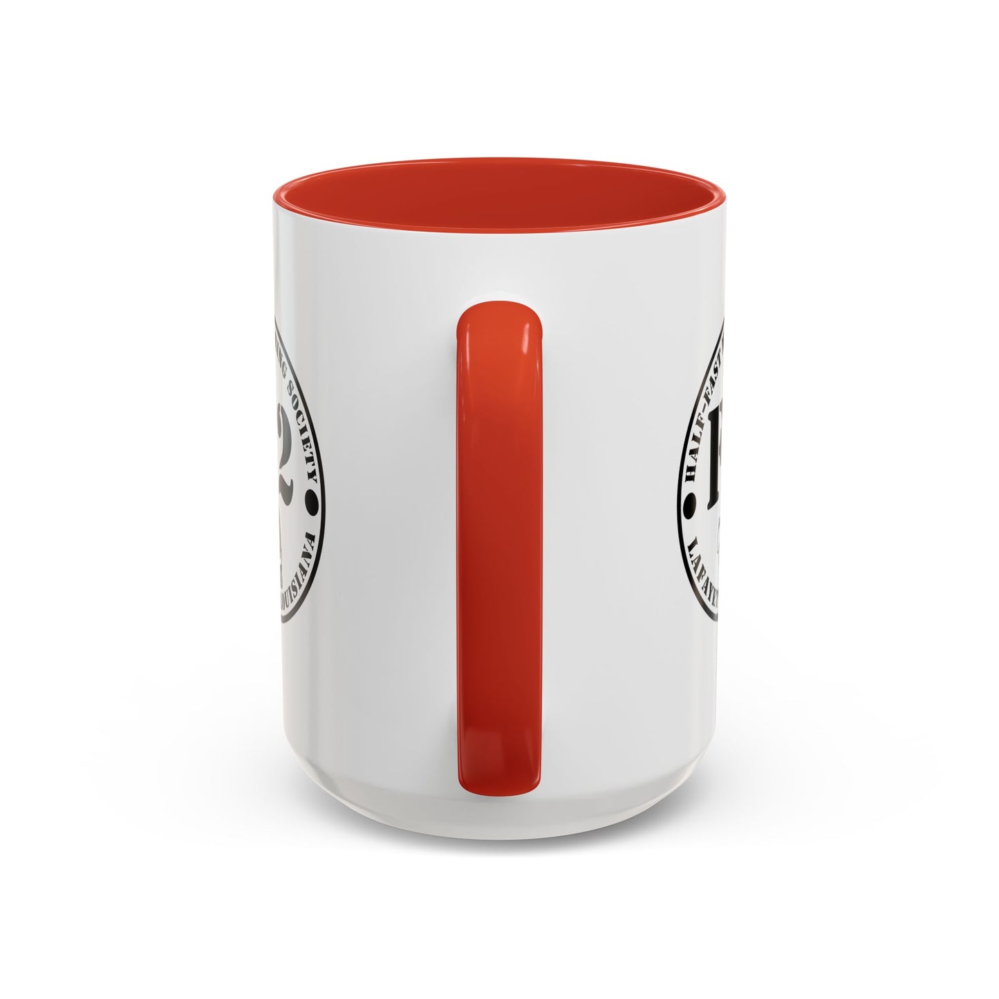 F/2 Half-Fast Motoring Society Accent Coffee Mug — Lafayette, Louisiana Emblem (11/15oz)