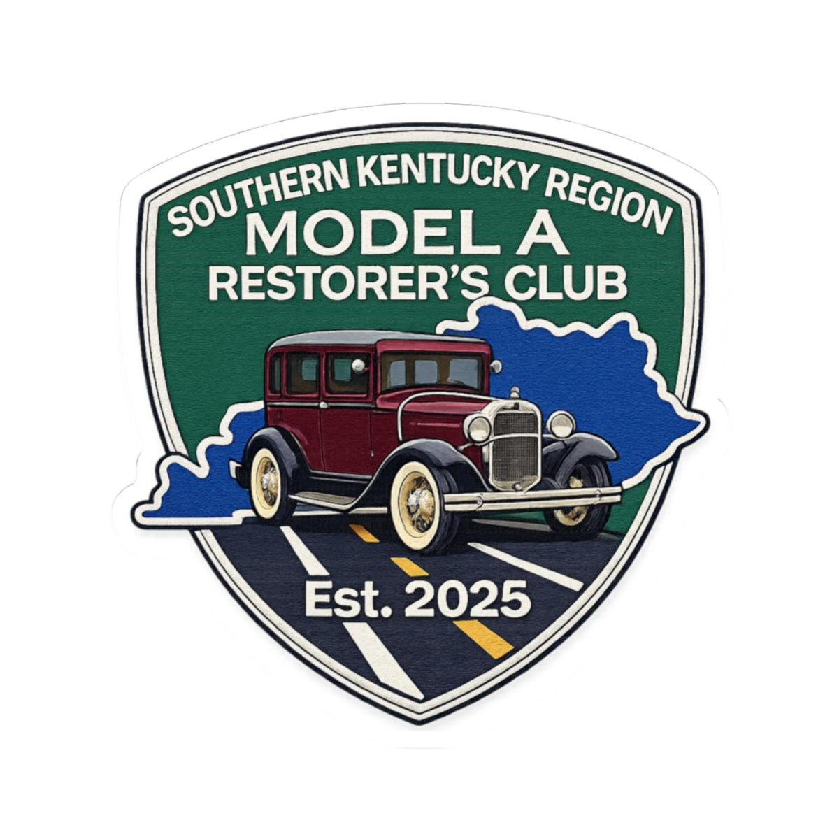 Southern Kentucky Region Model A Restorer's Club Sticker — Kiss-Cut Stickers