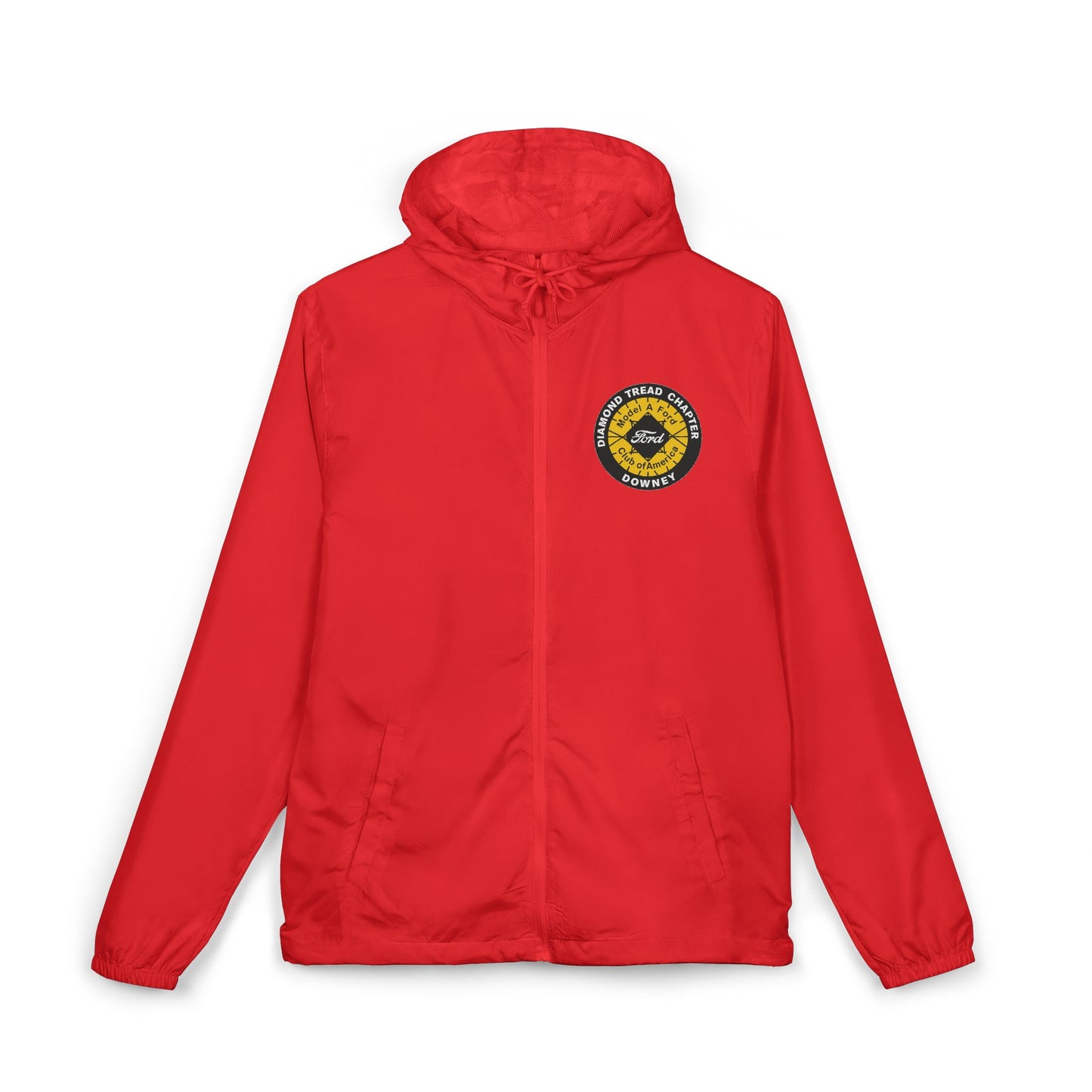 Diamond Tread Chapter Downey Windbreaker Jacket — Lightweight Hooded Shell