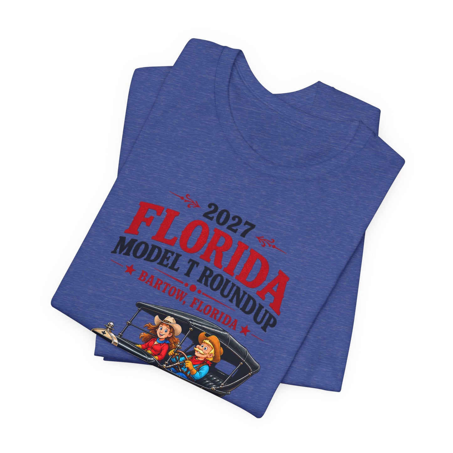 Florida Model T Roundup 2027 Soft-Style T-Shirt — Front Graphic