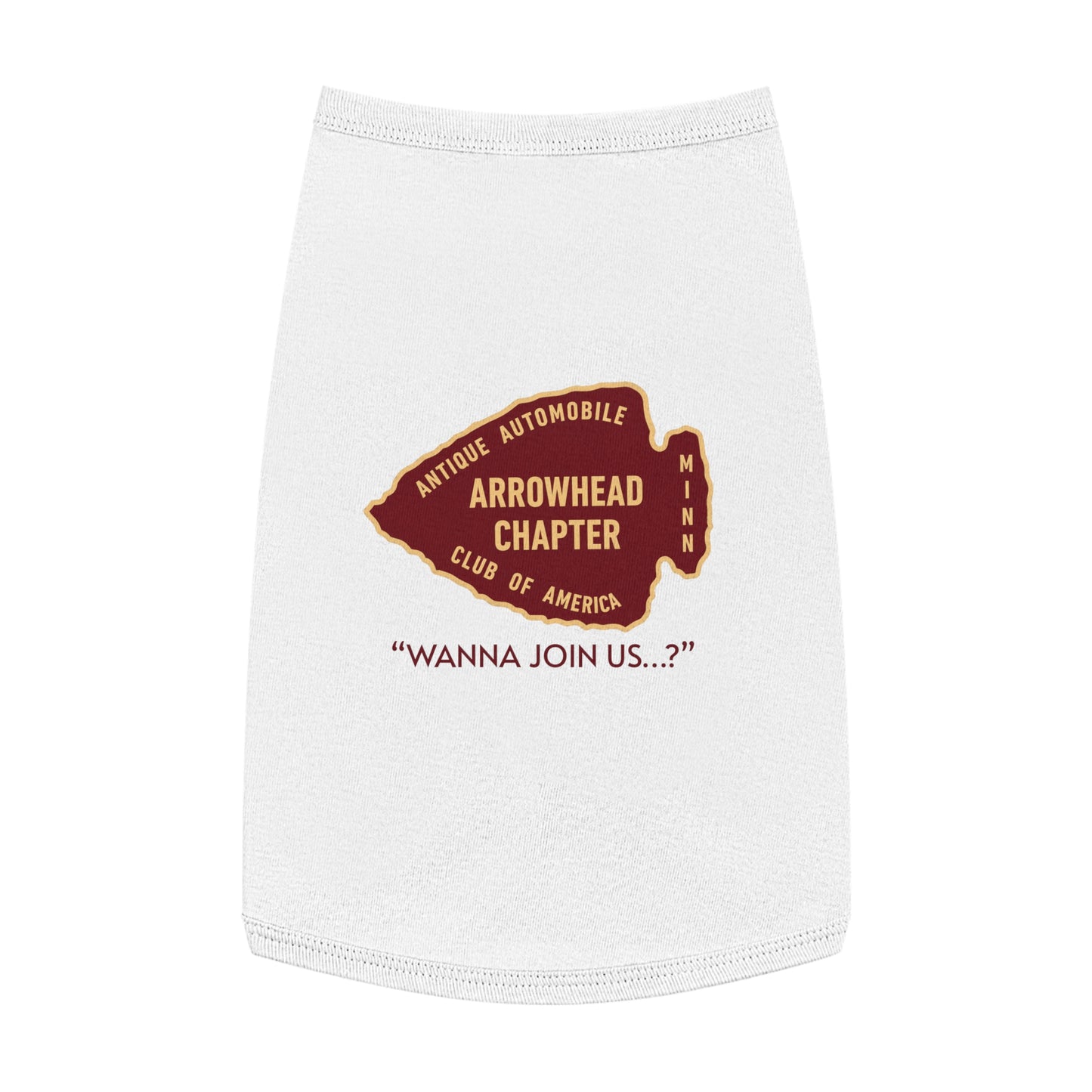 Arrowhead Chapter AACA Pet Tank Top – Vintage Automobile Club Dog Shirt
