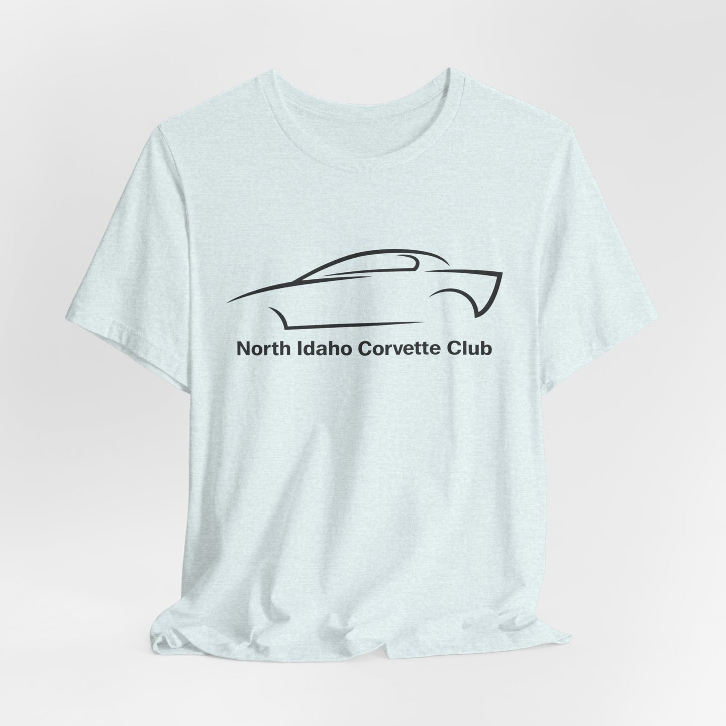 North Idaho Corvette Club T-Shirt — Minimal Car Outline Tee