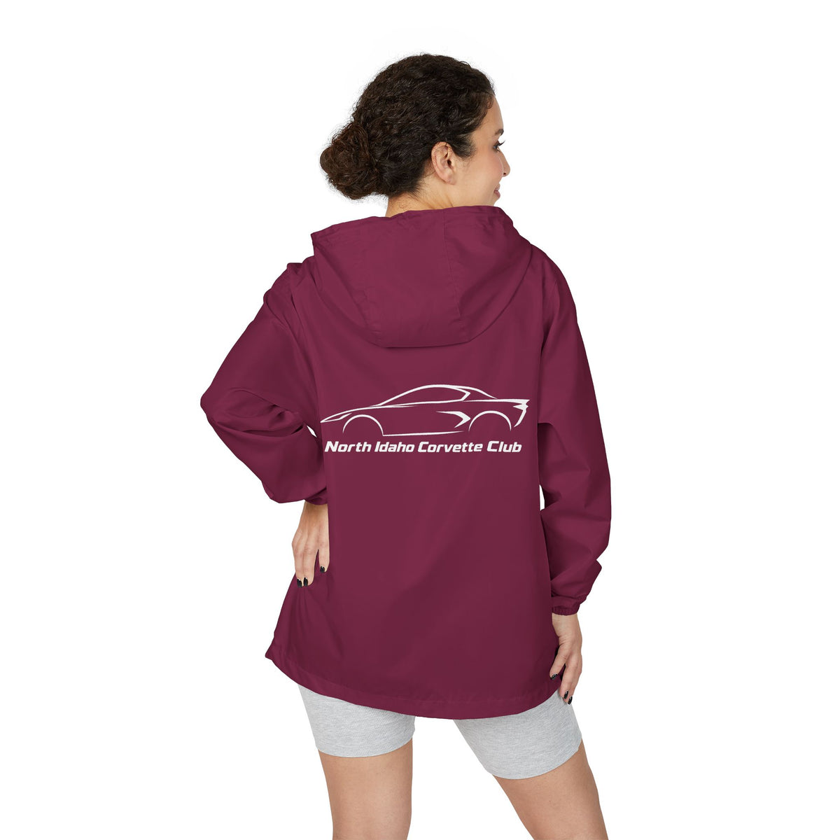 North Idaho Corvette Club Jacket — Unisex Full-Zip Windbreaker Jacket with Front and Back Logos