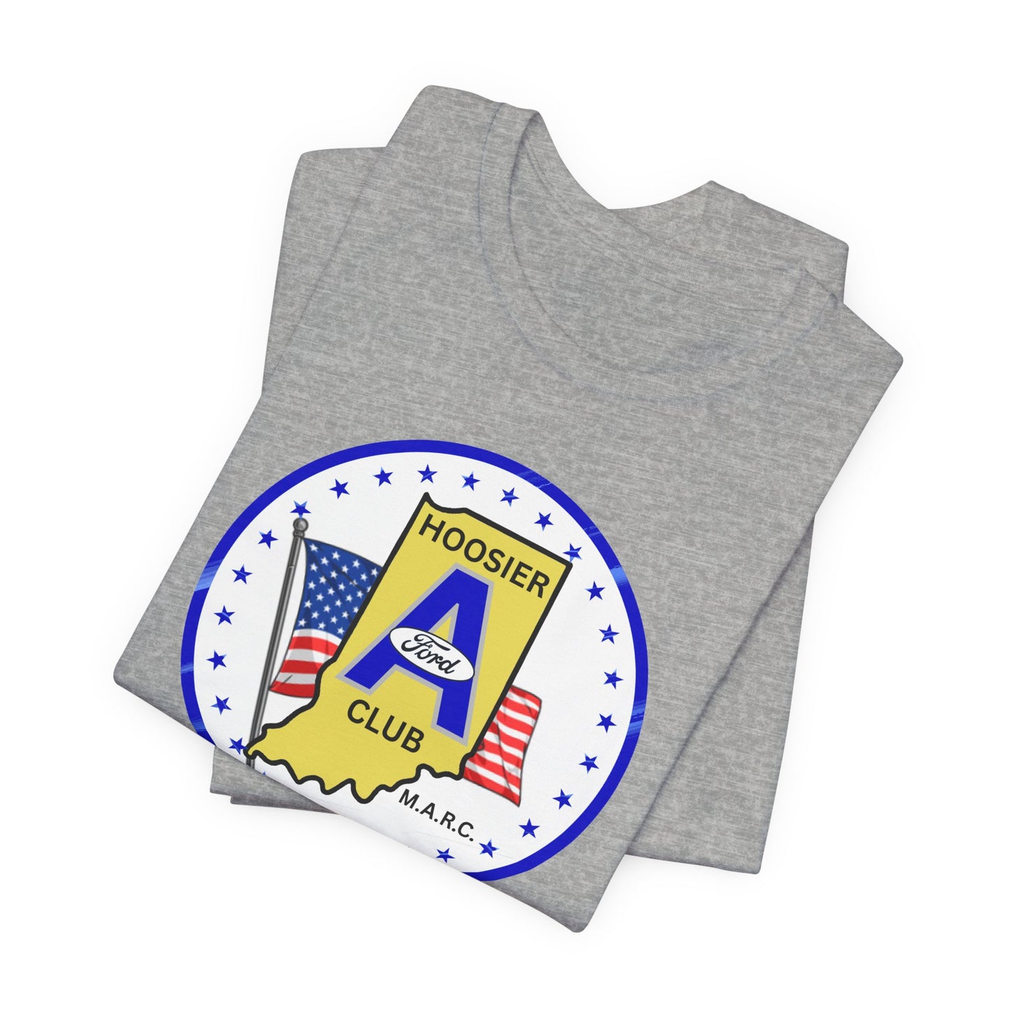 Hoosier A Ford Club Logo Tee — American Flag Indiana Pride T-Shirt