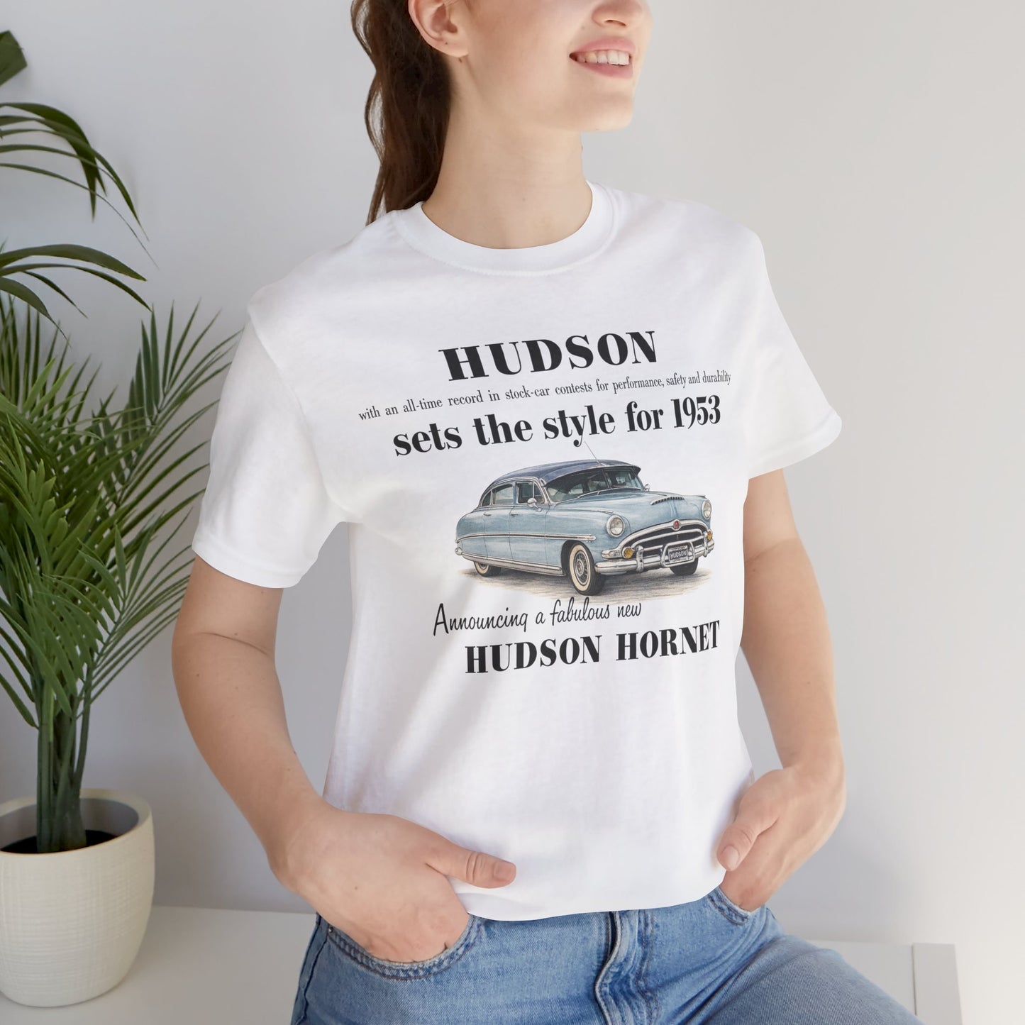 1953 Hudson Hornet Car Tee - Unisex Jersey Short Sleeve Tee