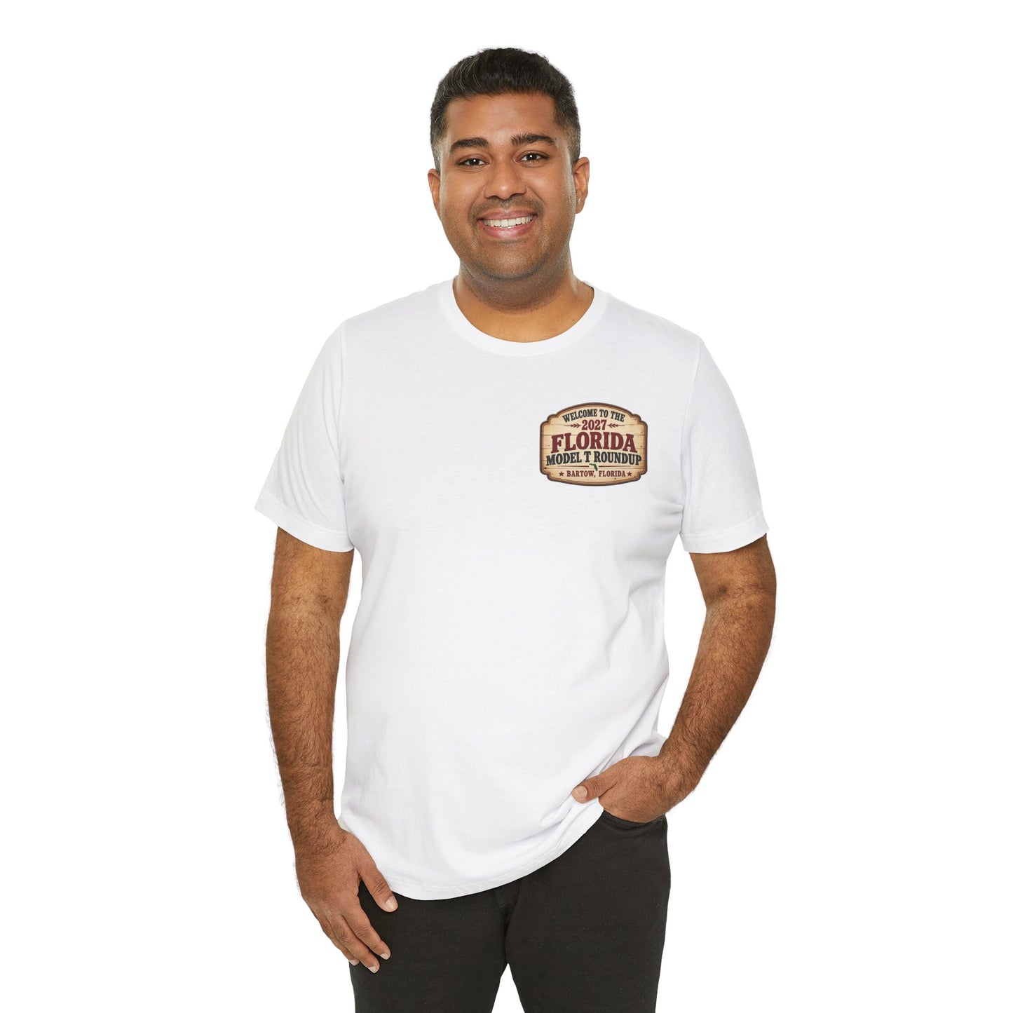 Florida Model T Roundup 2027 Soft-Style T-Shirt - Front and Back Graphics