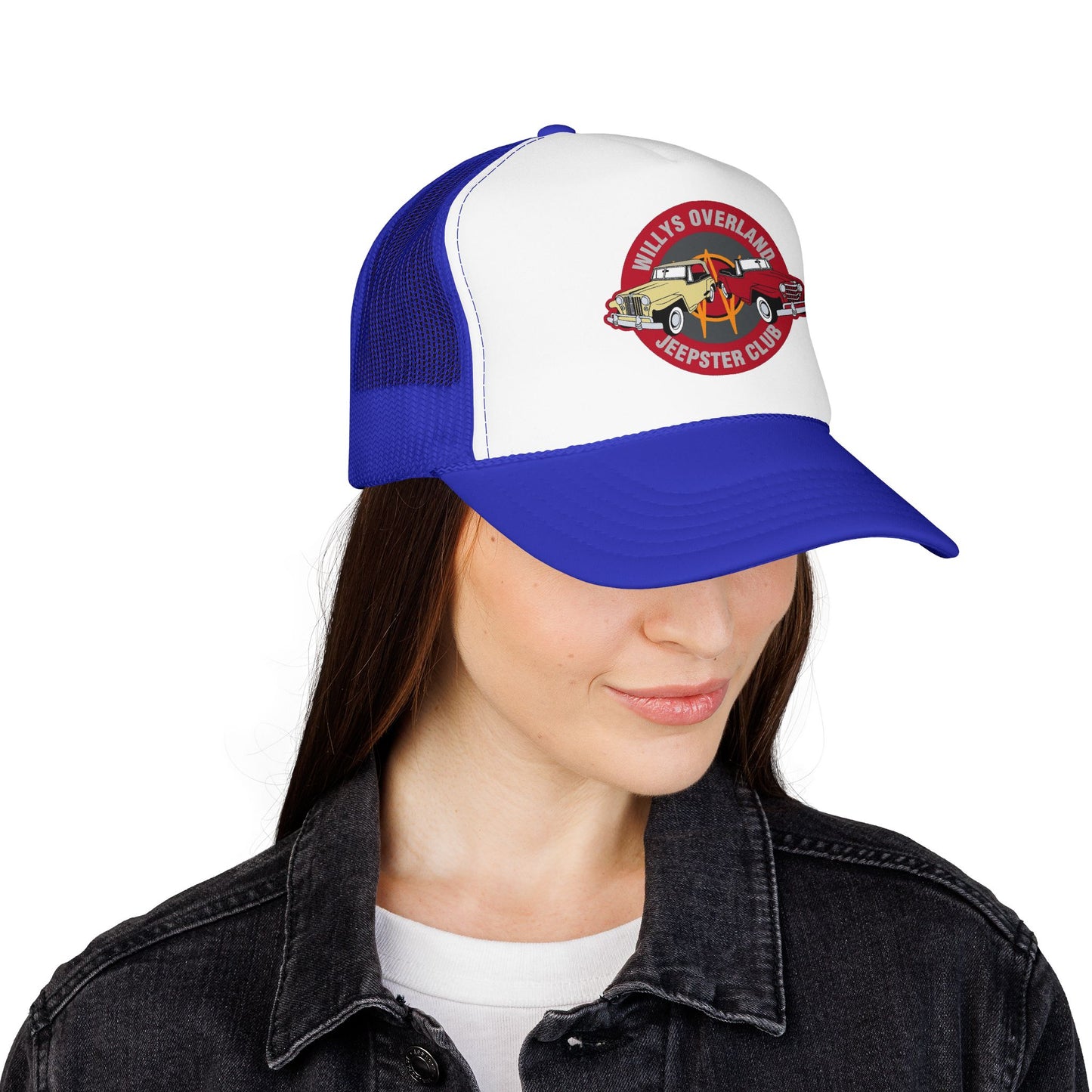 Willys Overland Jeepster Club Printed Trucker Hat