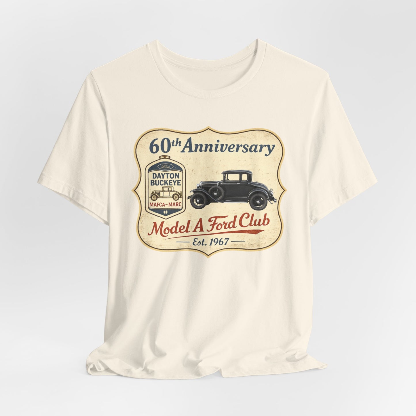 Dayton Buckeye Model A Ford Club 60th Anniversary Tee (RBS) - Vintage Classic Car Shirt