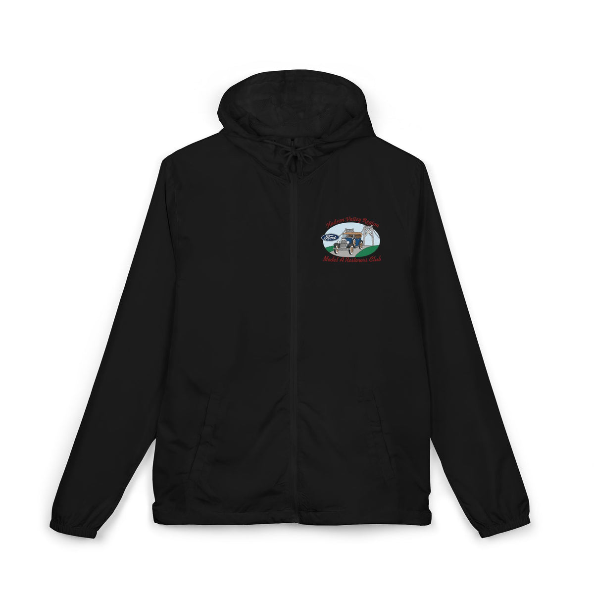 Hudson Valley Region Model A Restorers Club Windbreaker Jacket - Front and Back Logos