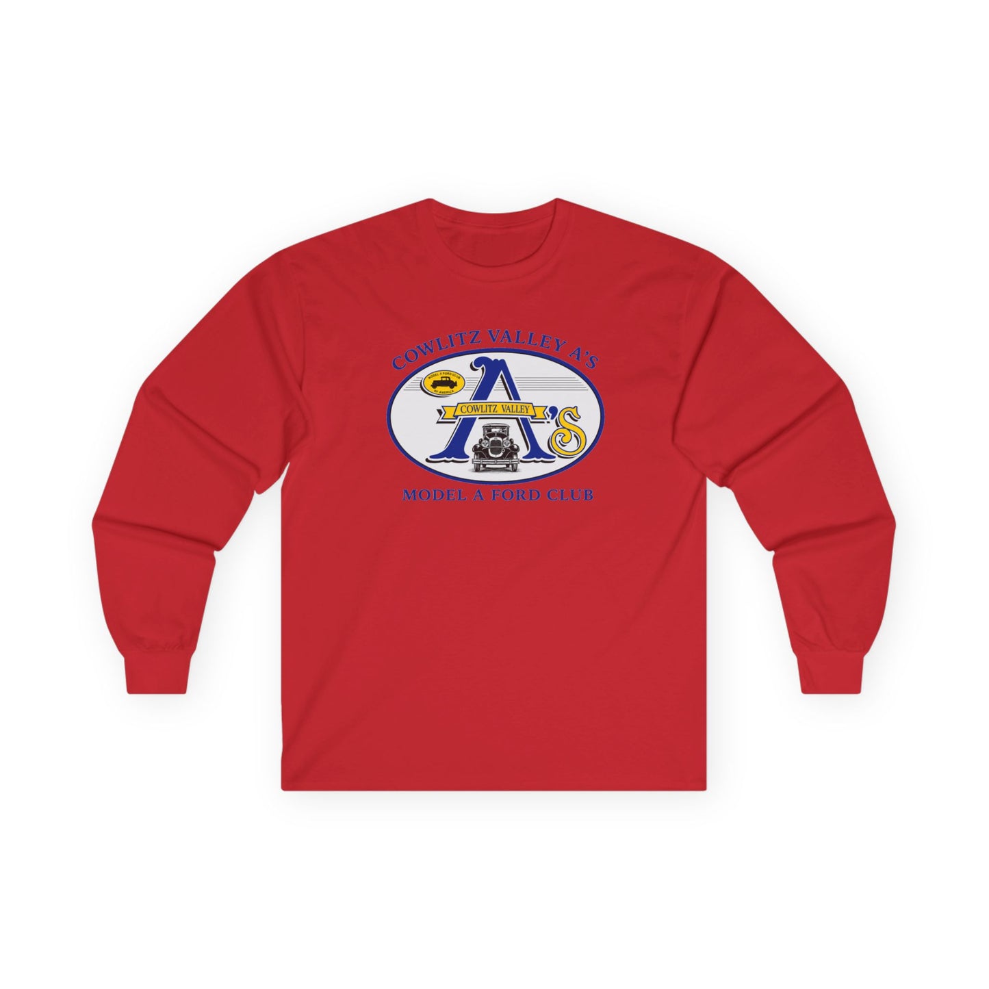 Cowlitz Valley A's Model A Ford Club Long Sleeve Tee